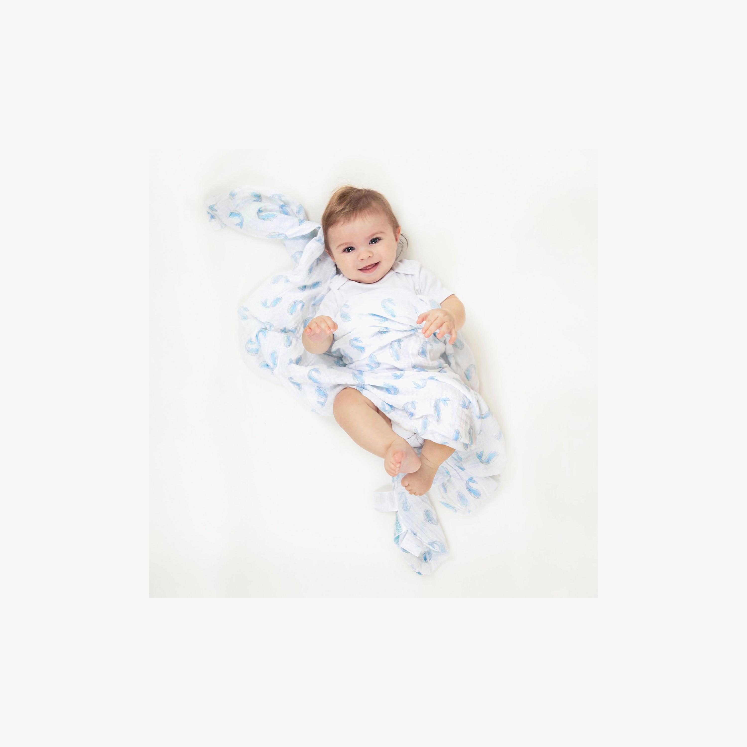 بطانيات قماط كبيرة 4 قطع للأطفال من آدن + آنيه-baby-nursery-blanketsandswaddles-receivingblankets-image-2