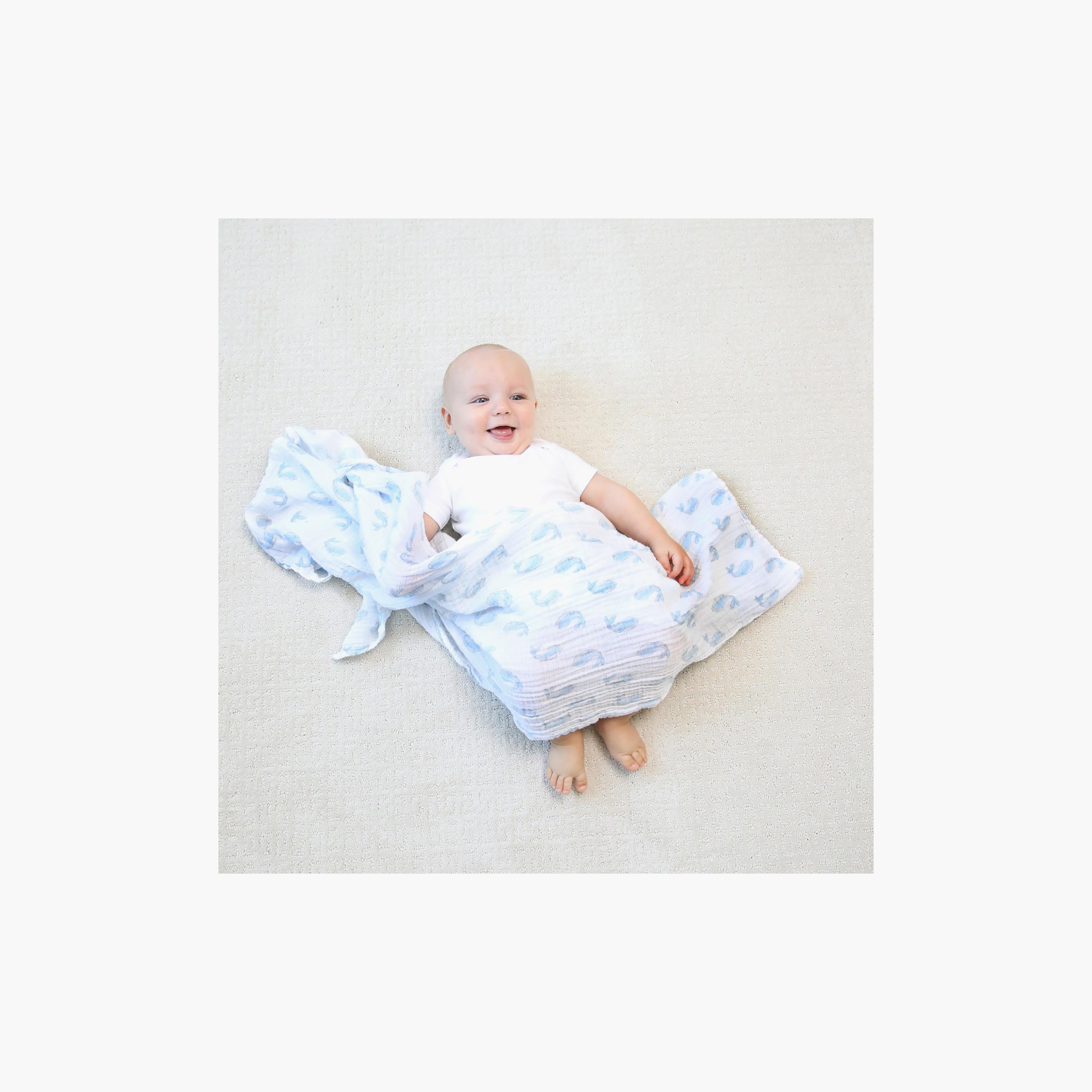 بطانيات قماط كبيرة 4 قطع للأطفال من آدن + آنيه-baby-nursery-blanketsandswaddles-receivingblankets-image-3