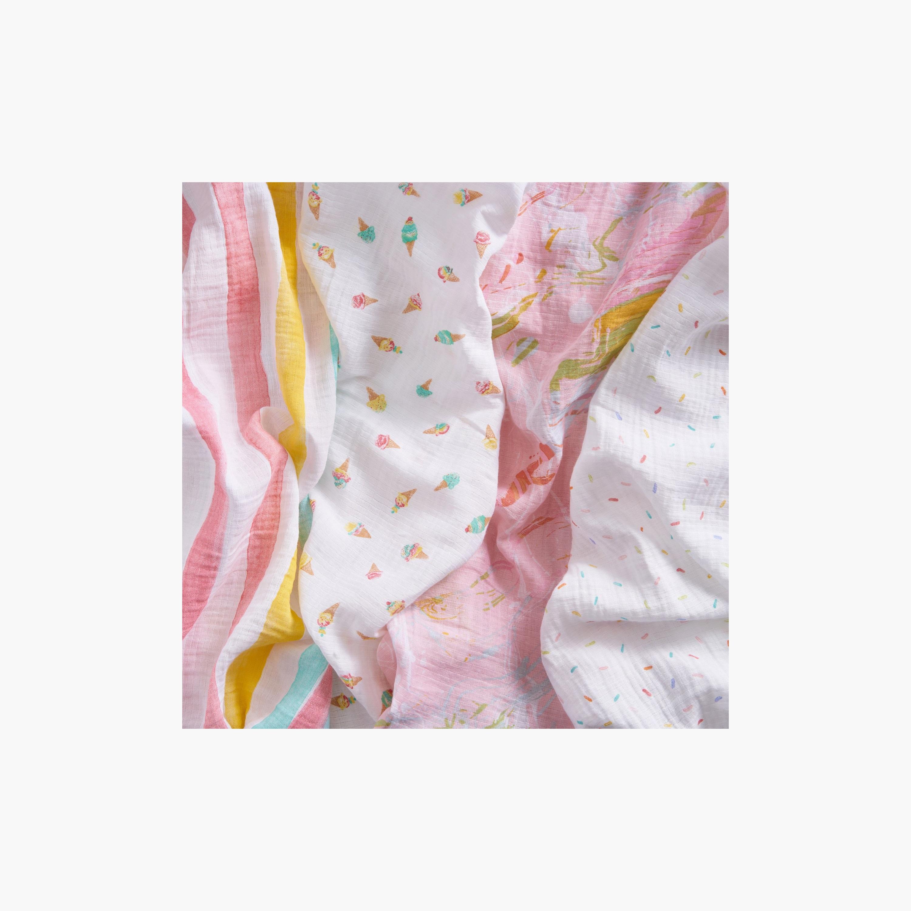 بطانيات قماط كبيرة 4 قطع للأطفال من آدن + آنيه-baby-nursery-blanketsandswaddles-receivingblankets-image-8