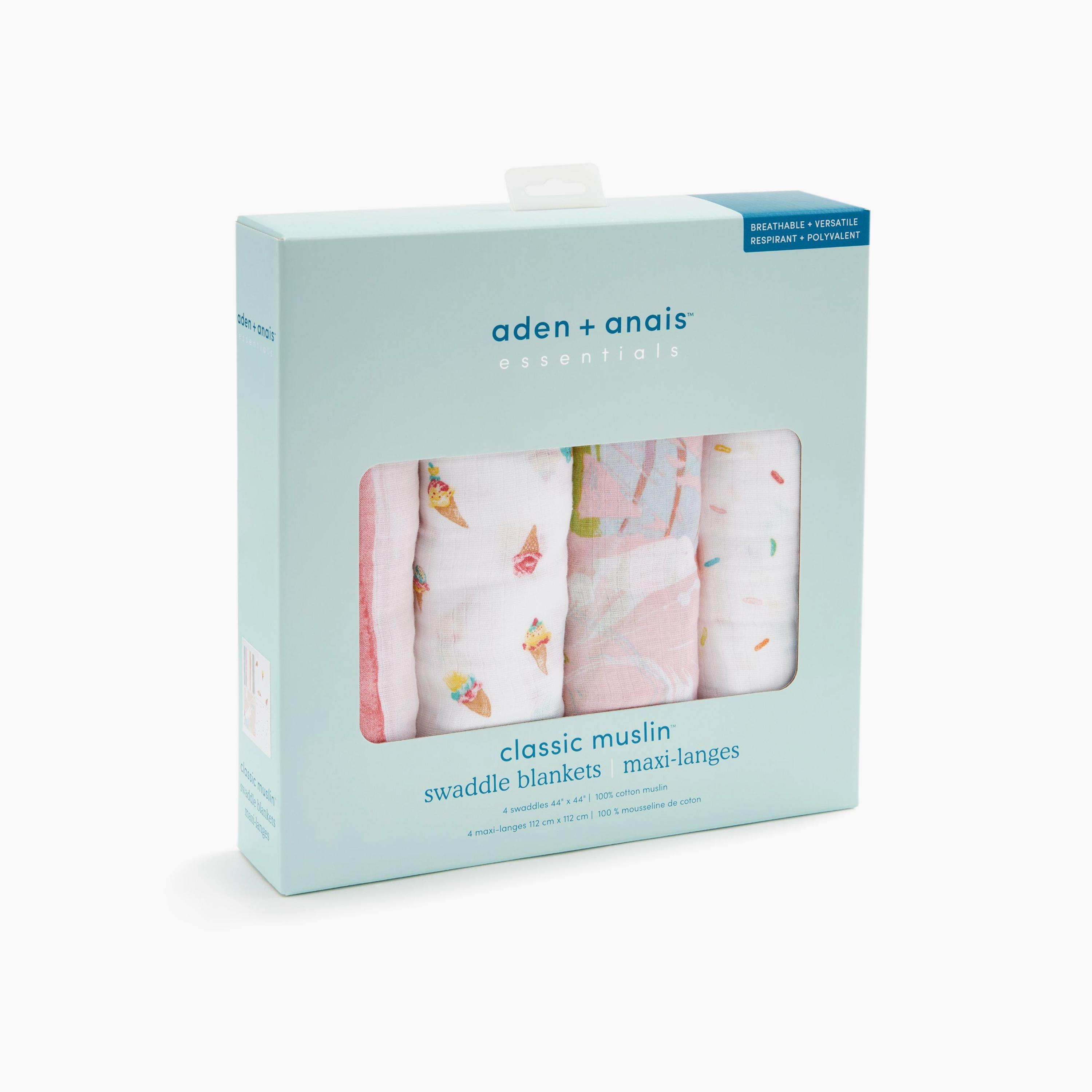 بطانيات قماط كبيرة 4 قطع للأطفال من آدن + آنيه-baby-nursery-blanketsandswaddles-receivingblankets-image-9