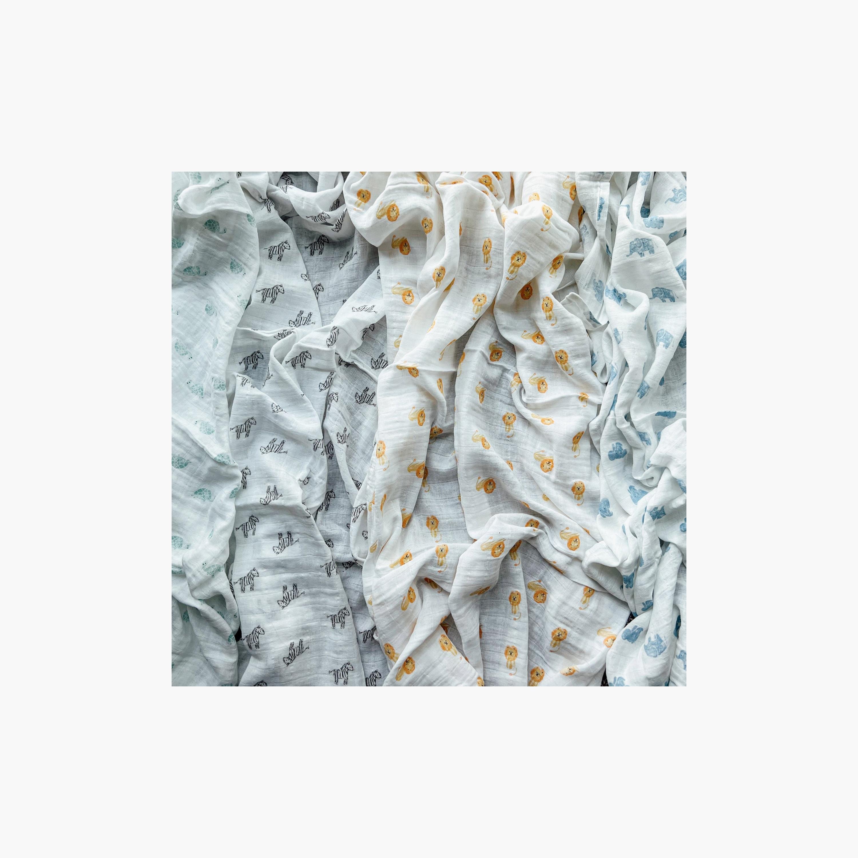 بطانيات قماط كبيرة 4 قطع للأطفال من آدن + آنيه-baby-nursery-blanketsandswaddles-receivingblankets-image-3
