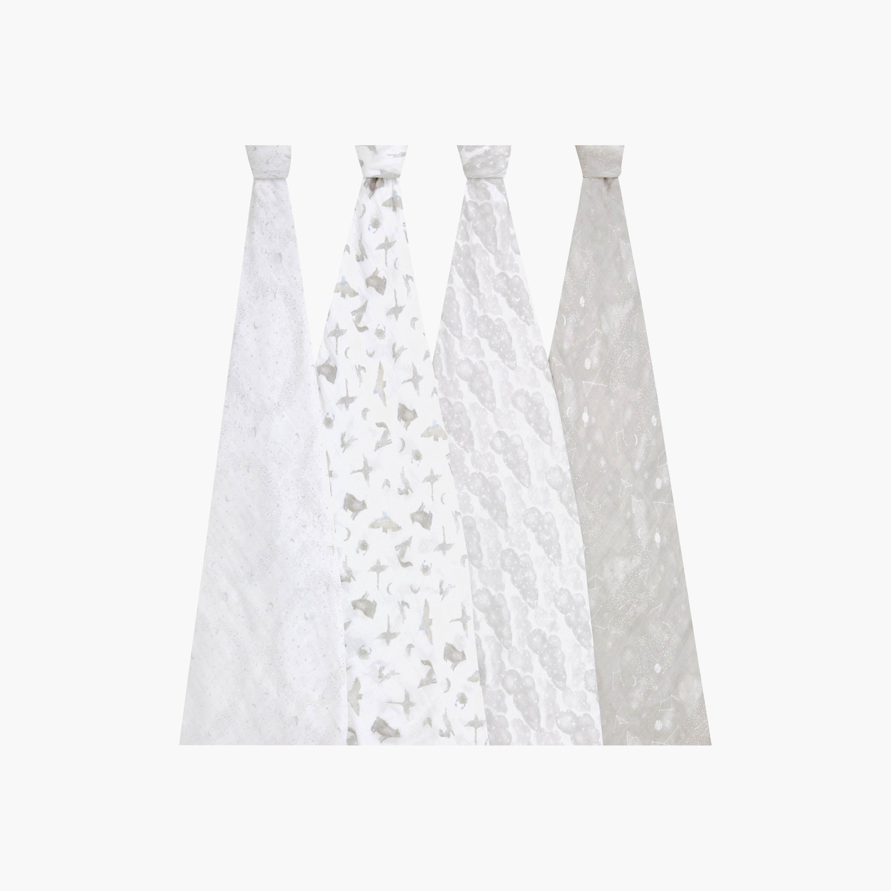 بطانيات قماط كبيرة 4 قطع للأطفال من آدن + آنيه-baby-nursery-blanketsandswaddles-receivingblankets-image-2