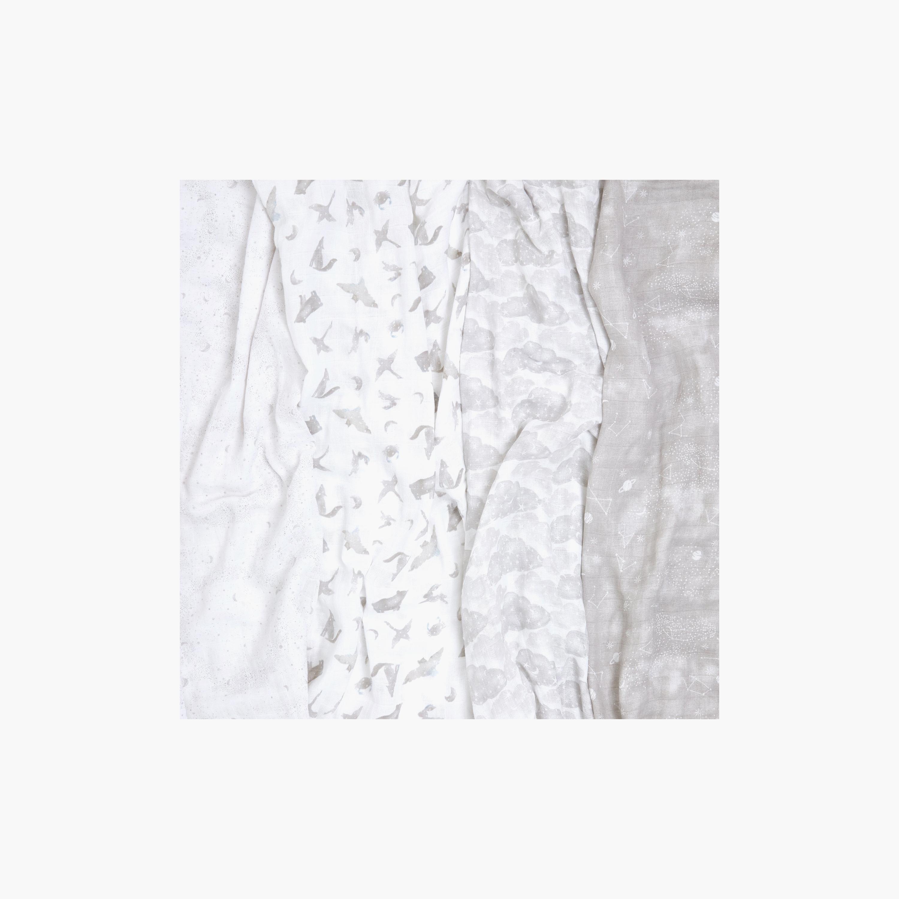 بطانيات قماط كبيرة 4 قطع للأطفال من آدن + آنيه-baby-nursery-blanketsandswaddles-receivingblankets-image-4