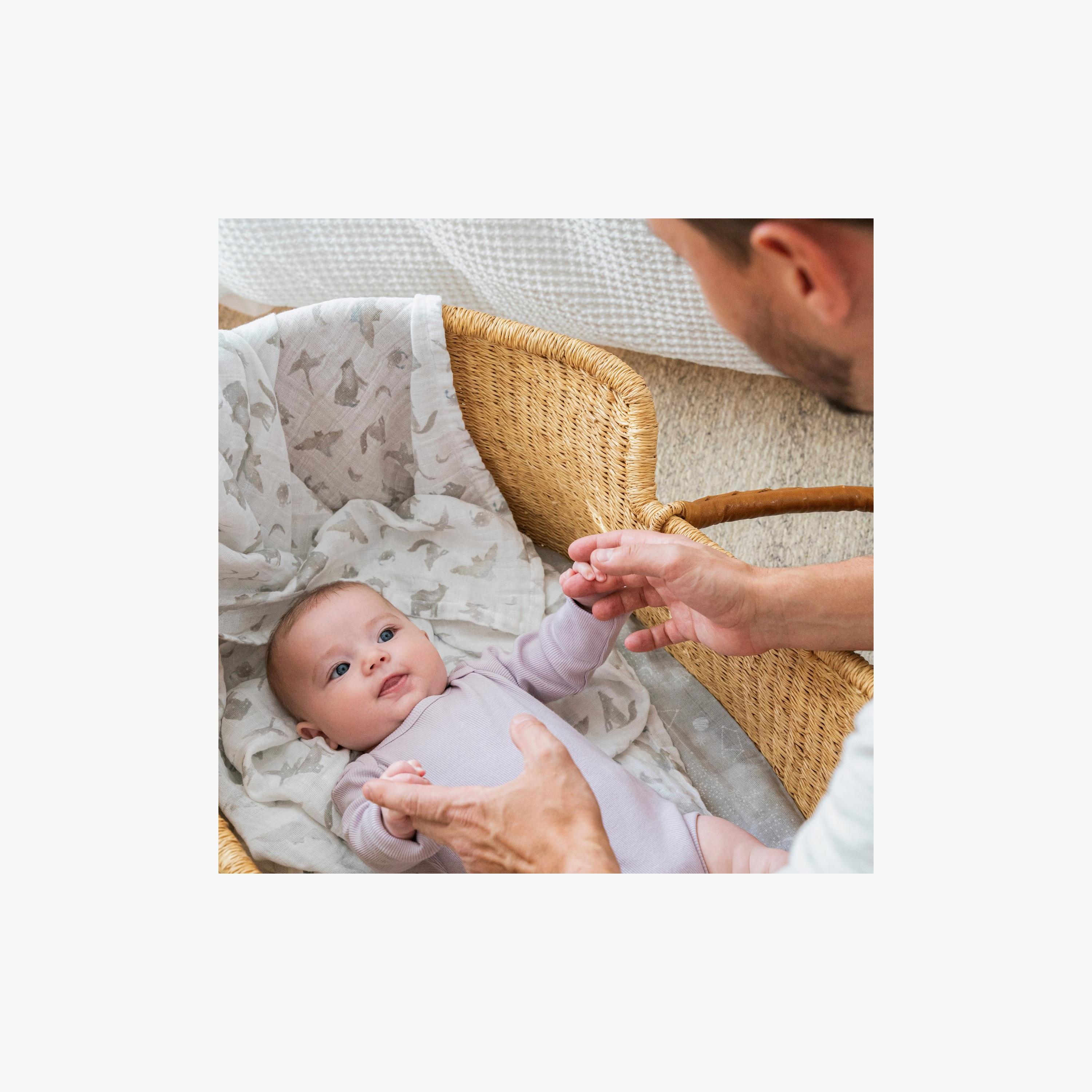 بطانيات قماط كبيرة 4 قطع للأطفال من آدن + آنيه-baby-nursery-blanketsandswaddles-receivingblankets-image-5