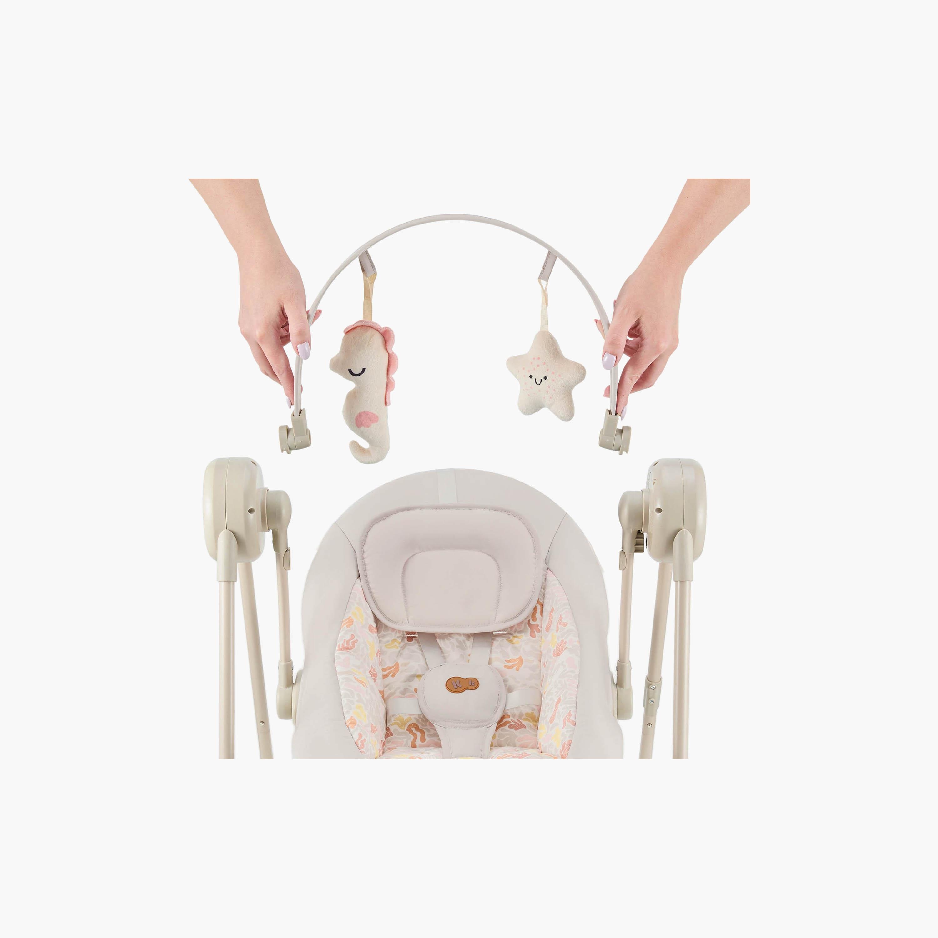 كرسي هزاز سوينجي بحزام أمان 5 نقاط للأطفال 0-9 كجم من كيندركرافت-baby-infantactivity-bouncers-image-7