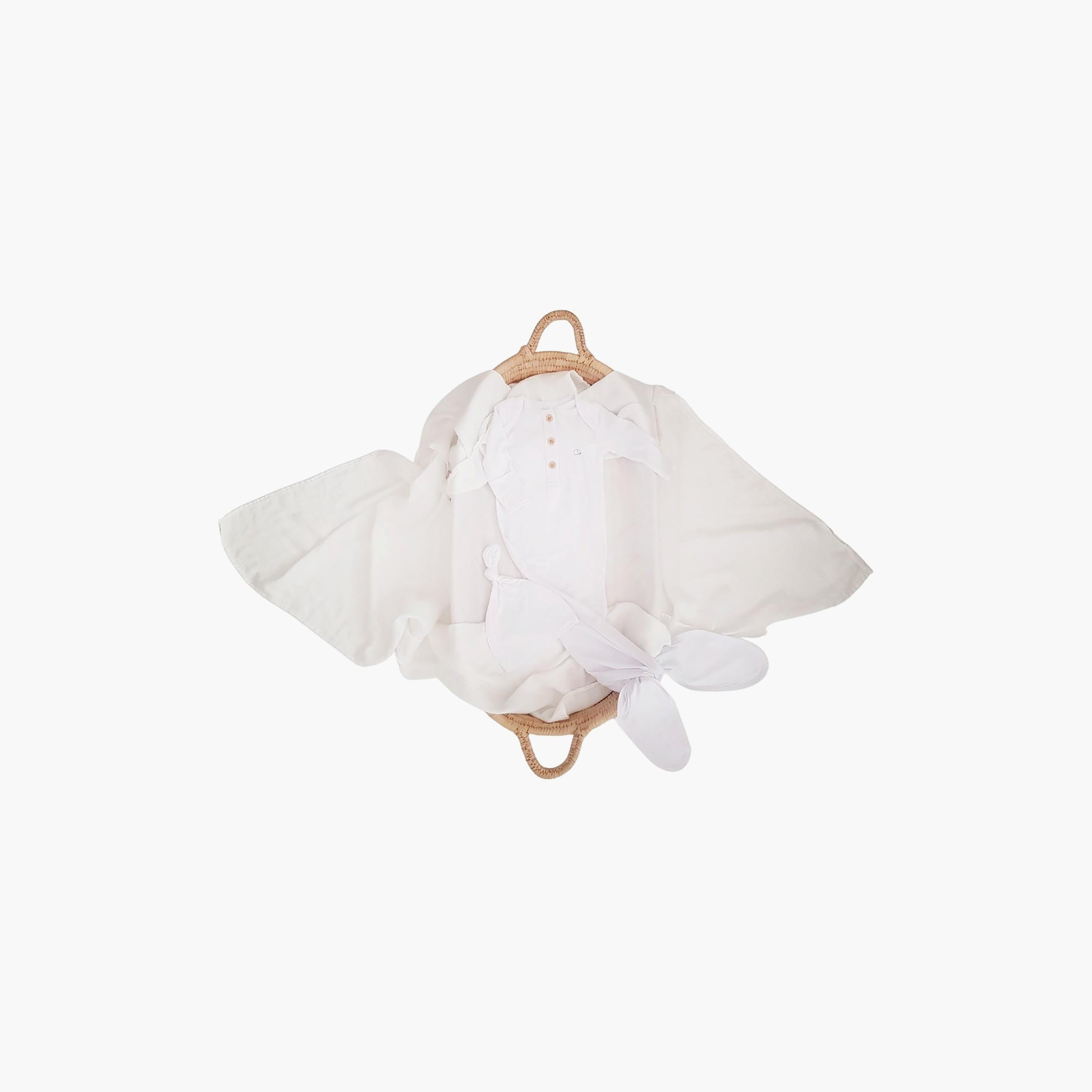 طقم قطعتين ثوب نوم بعقدة وقبعة بيني للأطفال من أنفي بيبي-baby-girls-clothing-nightwear-sleepsuits-image-3