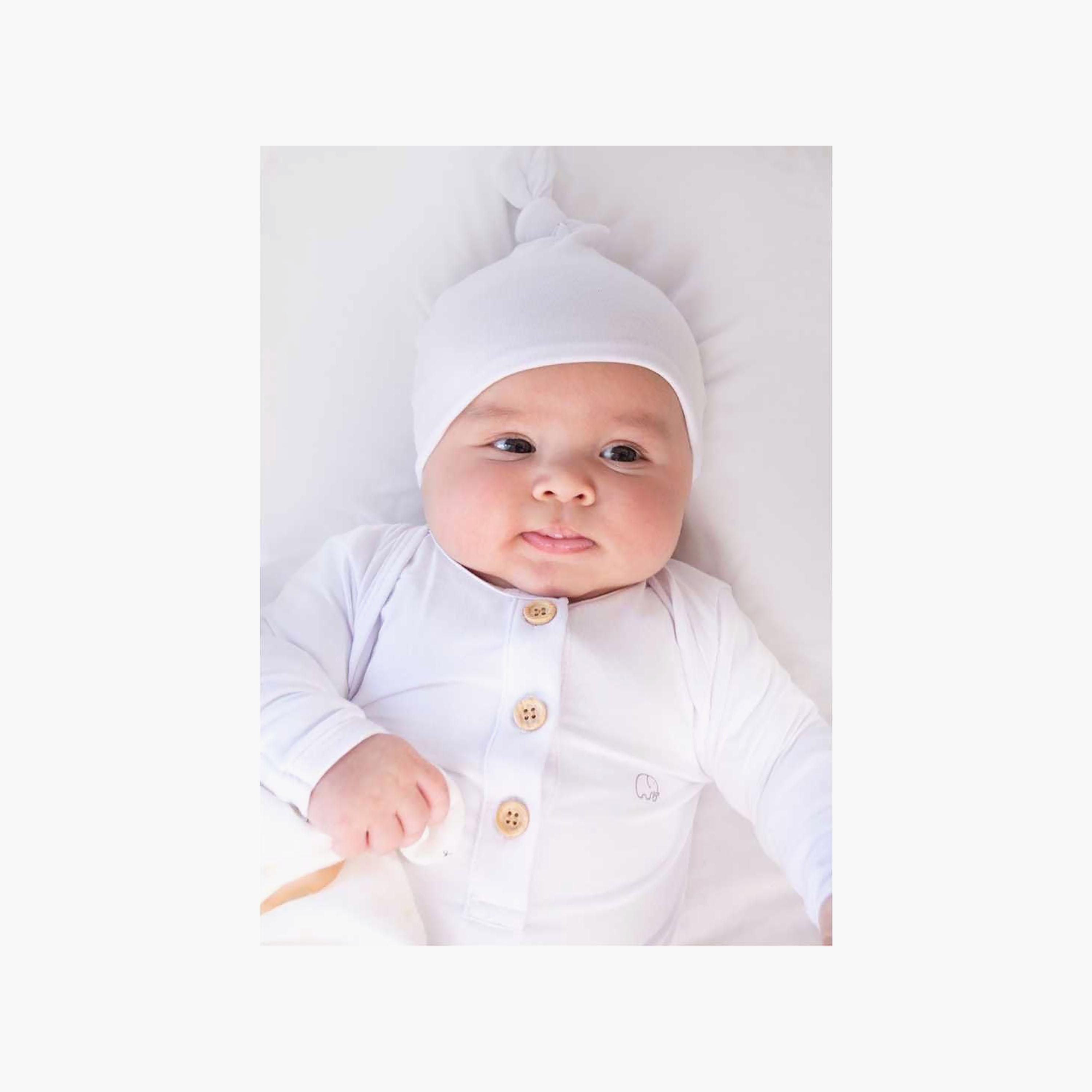 طقم قطعتين ثوب نوم بعقدة وقبعة بيني للأطفال من أنفي بيبي-baby-girls-clothing-nightwear-sleepsuits-image-7