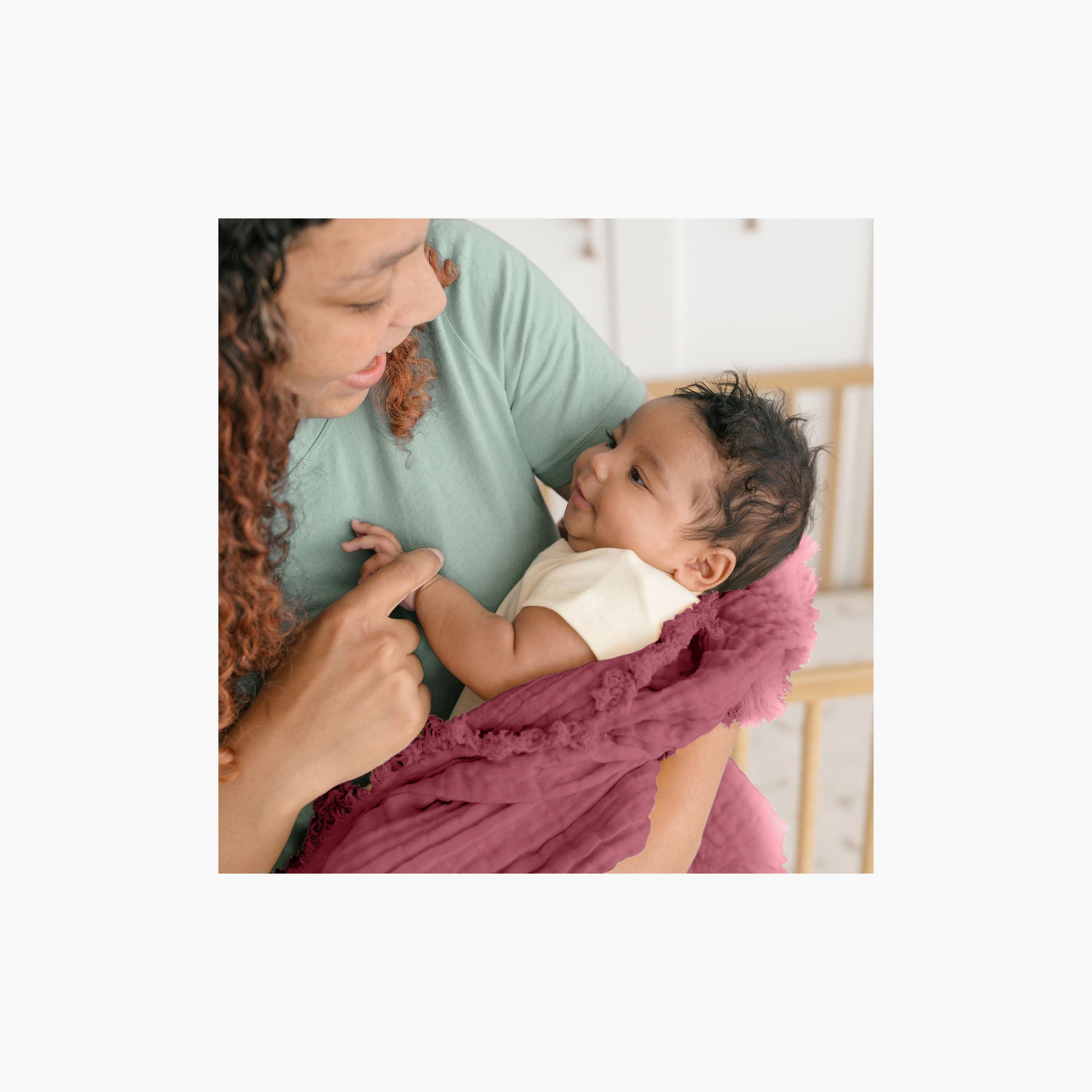 بطانية أطفال متعددة الطبقات بملمس مميز من كرين بيبي-baby-nursery-blanketsandswaddles-receivingblankets-image-3