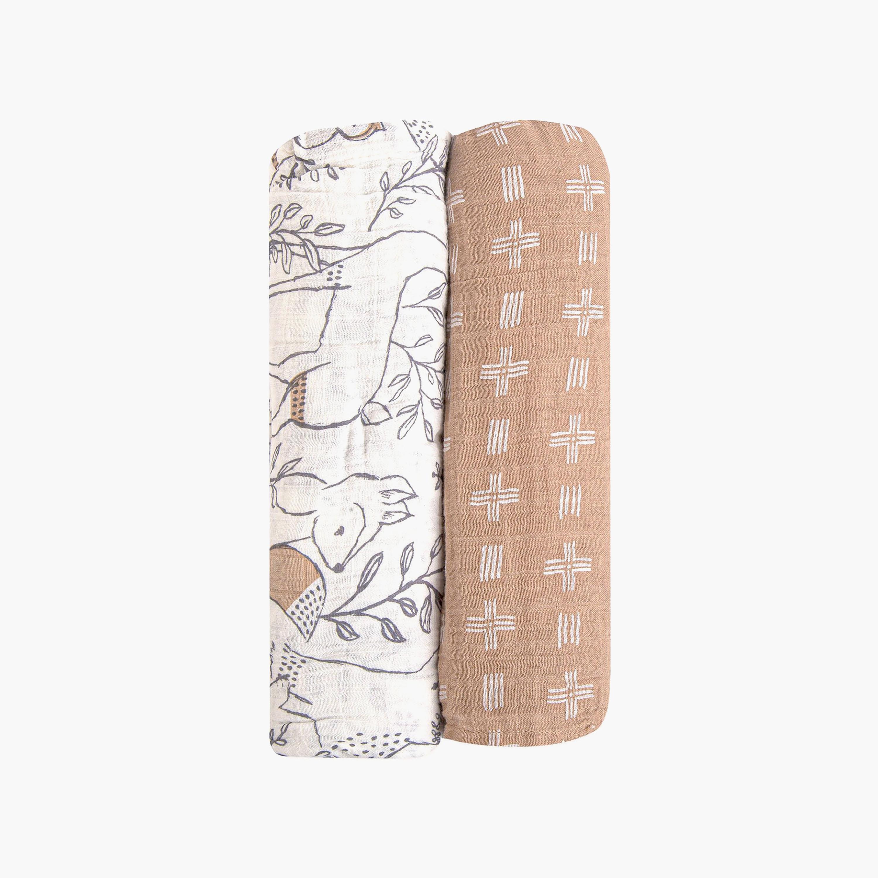 أقمطة موسلين للأطفال قطعتين من كرين بيبي-baby-nursery-blanketsandswaddles-receivingblankets-image-1