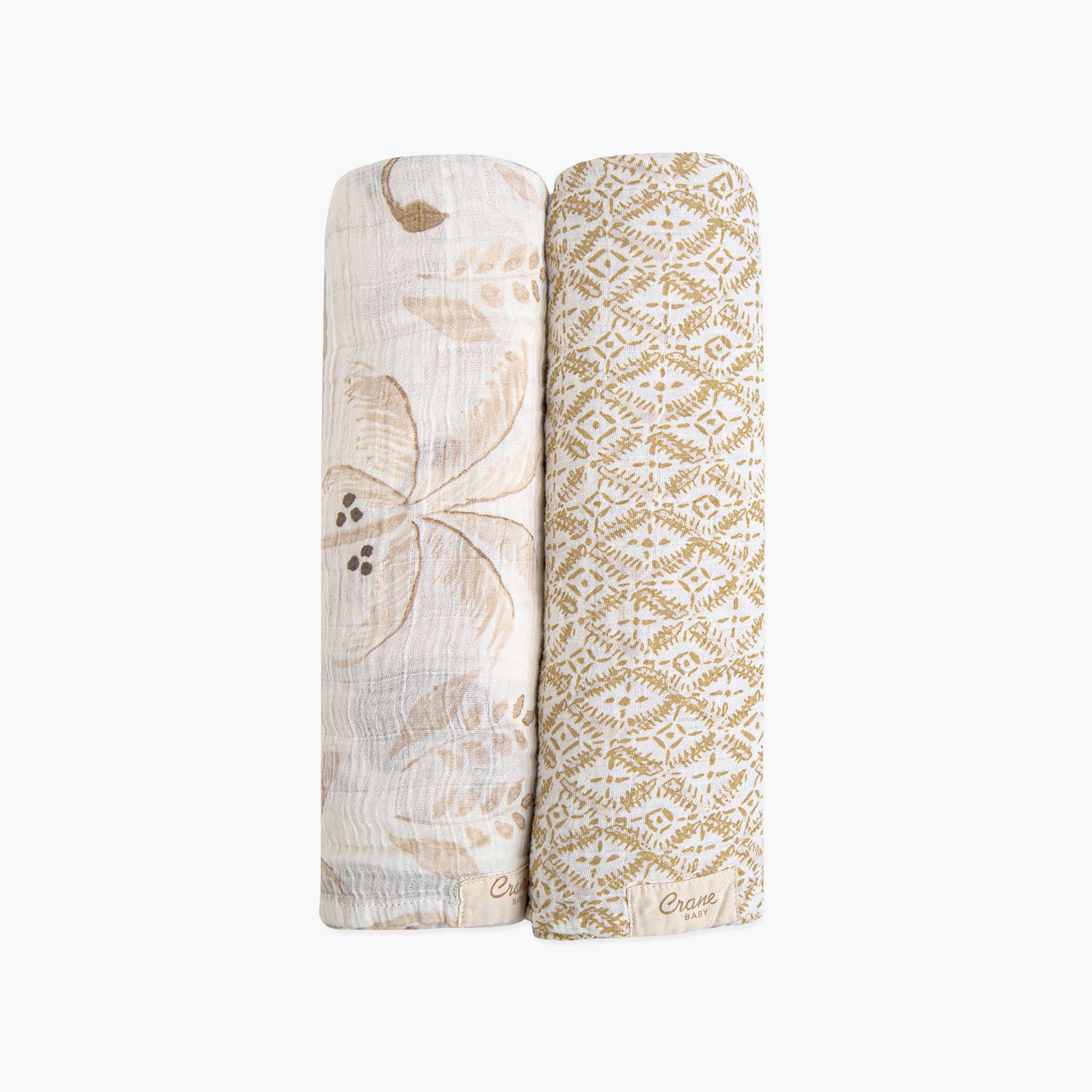 أقمطة موسلين للأطفال قطعتين من كرين بيبي-baby-nursery-blanketsandswaddles-receivingblankets-image-1