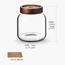 Bergner Acadia Borosilicate Glass Jar - 1.3 L-household-kitchen-foodstorage-spiceracksandjars-image-2