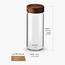 Bergner Acadia Borosilicate Glass Jar - 780 ml-household-kitchen-foodstorage-spiceracksandjars-image-2