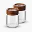 Bergner Acadia 2-Piece Borosilicate Glass Jar Set - 200 ml-household-kitchen-foodstorage-spiceracksandjars-image-1