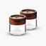 Bergner Acadia 2-Piece Borosilicate Glass Jar Set - 120 ml-household-kitchen-foodstorage-spiceracksandjars-image-1
