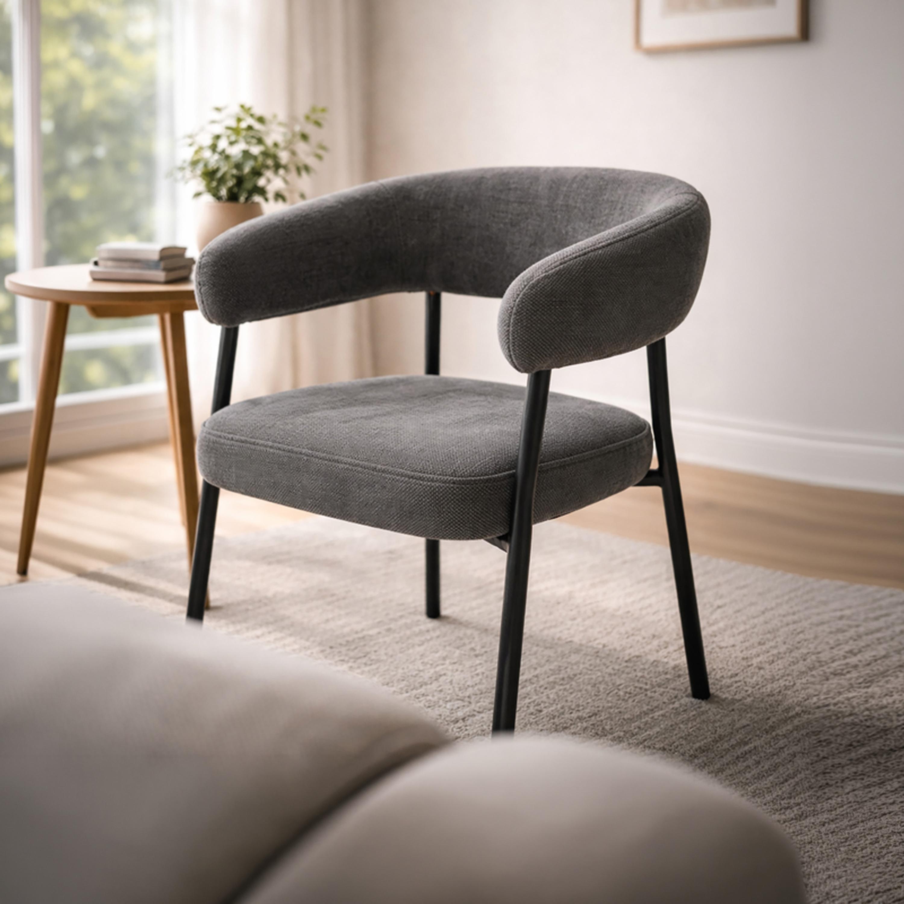 Maria Homes Curved Arm Chair-furniture-sofaandseating-armchairs-image-2