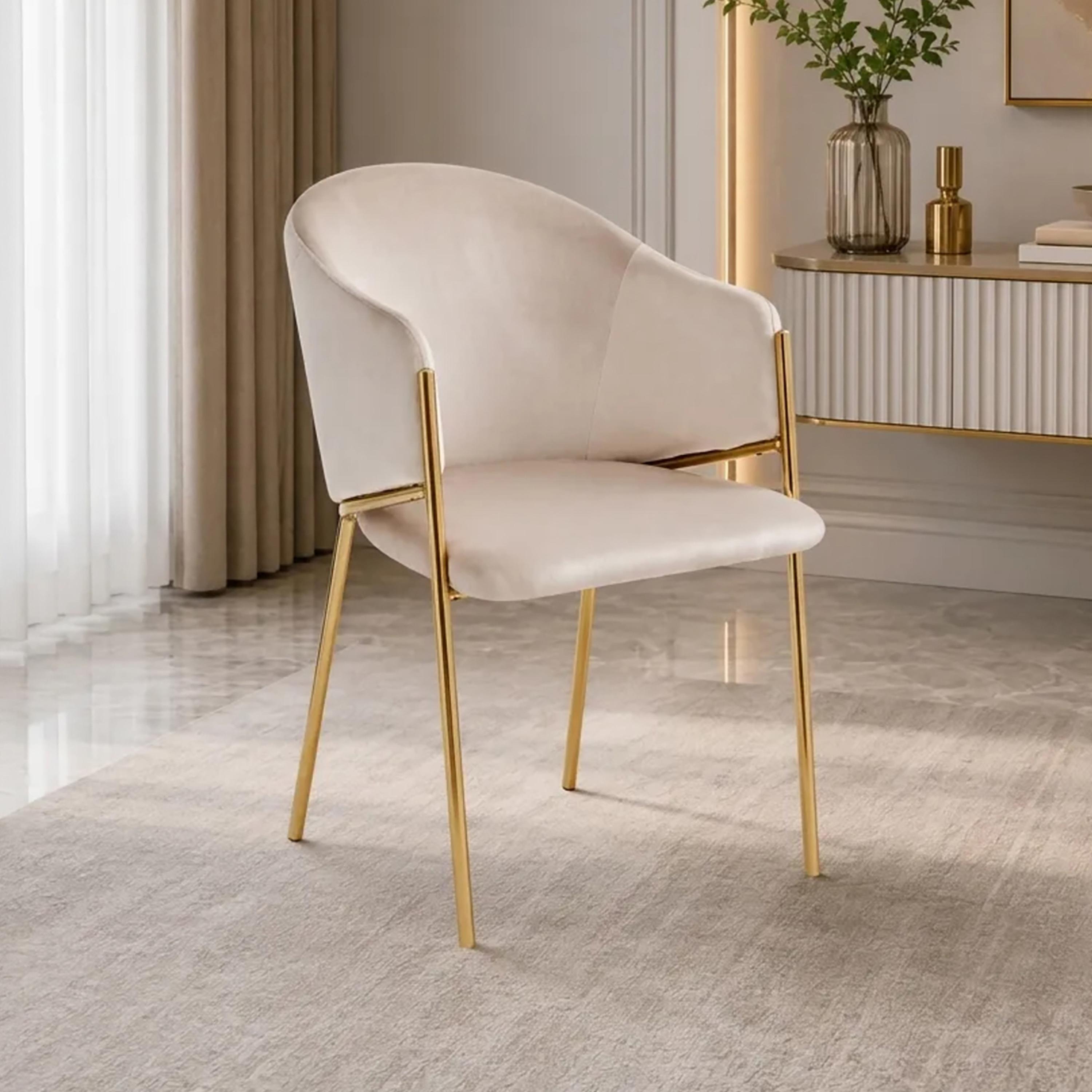 Maria Homes Curved Arm Chair-furniture-sofaandseating-armchairs-image-1