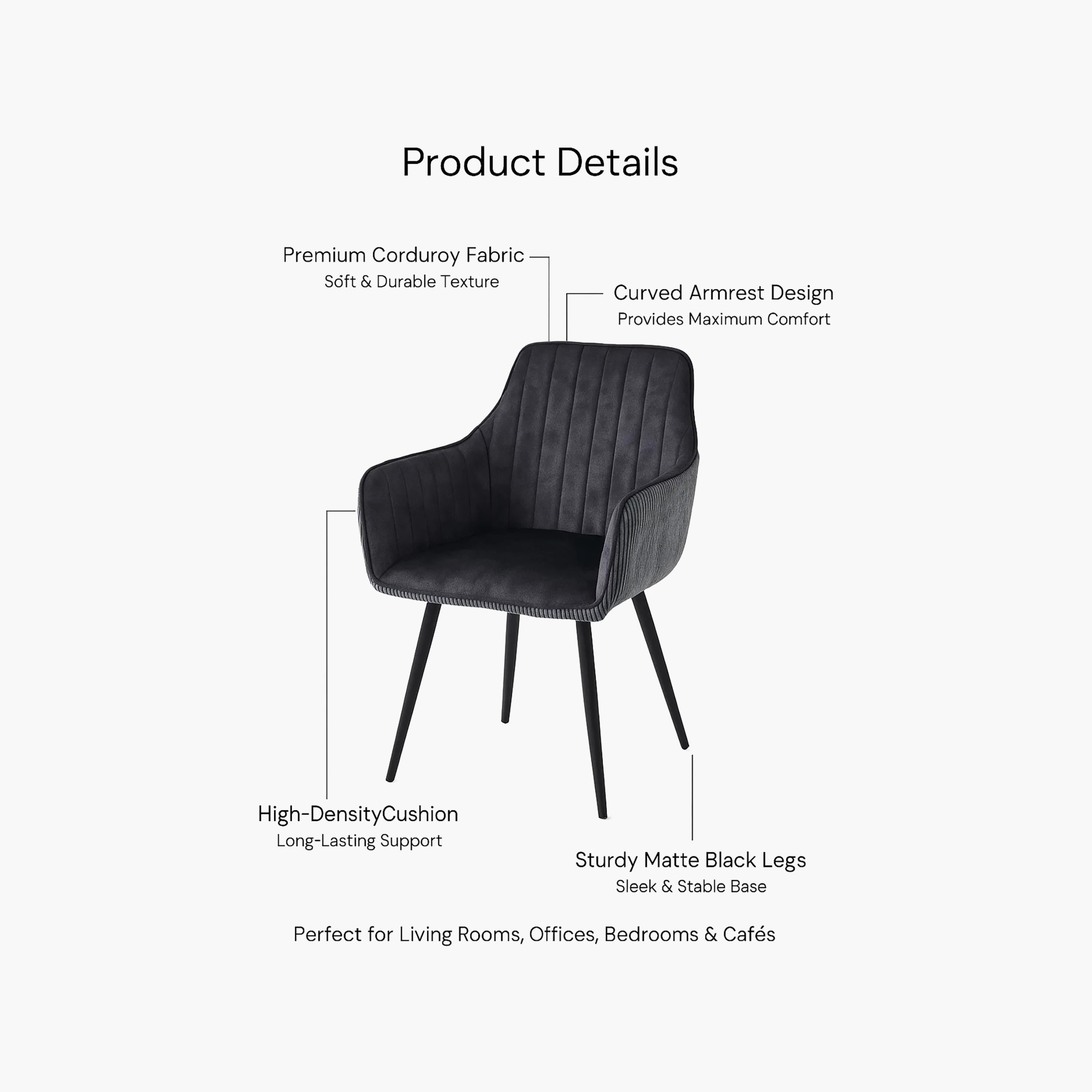 Maria Homes Padded Arm Chair-furniture-sofaandseating-armchairs-image-4