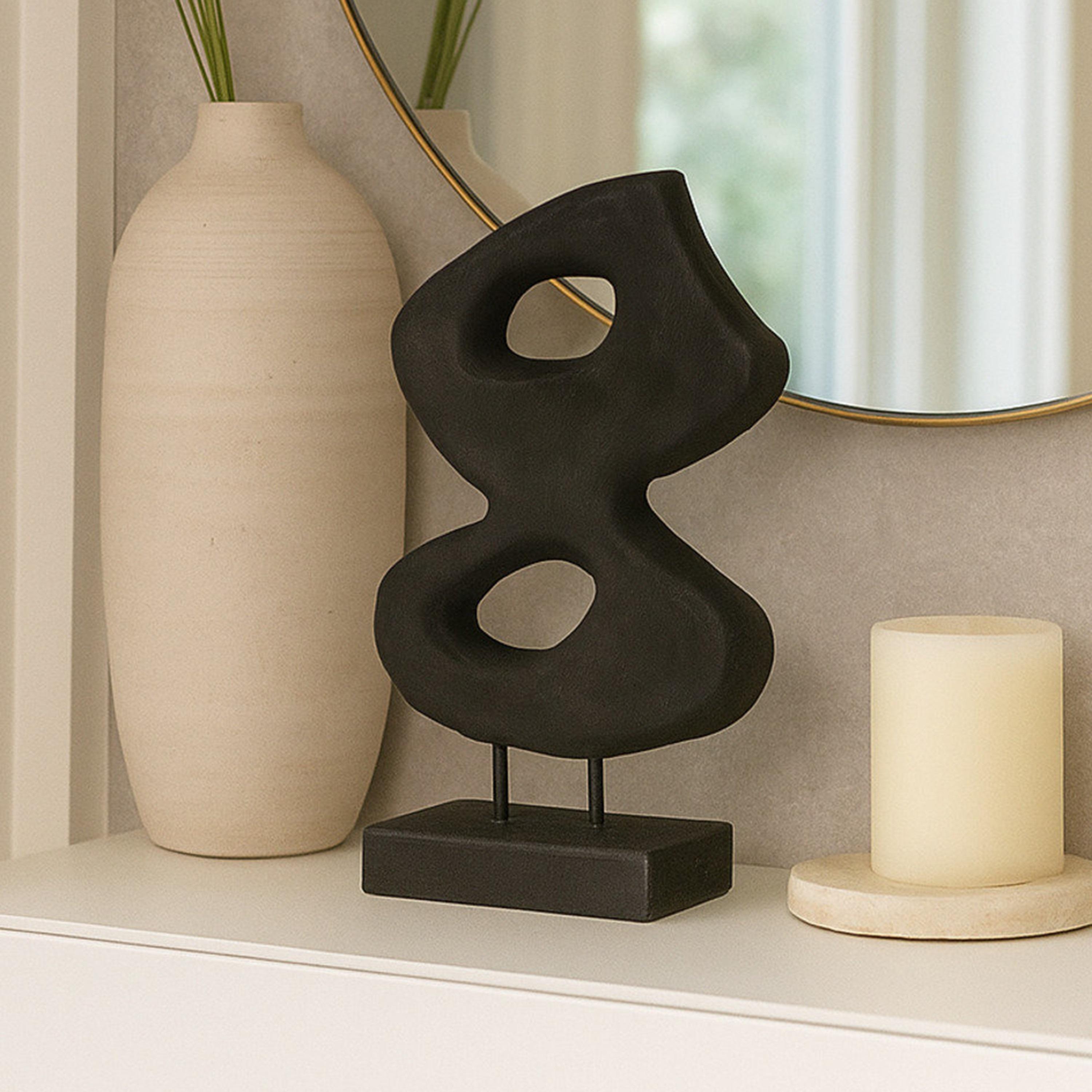منحوتة تجريدية حديثة خشبية سوداء من ماريا هومز-household-decor-decorativeobjectsandsculptures-image-2