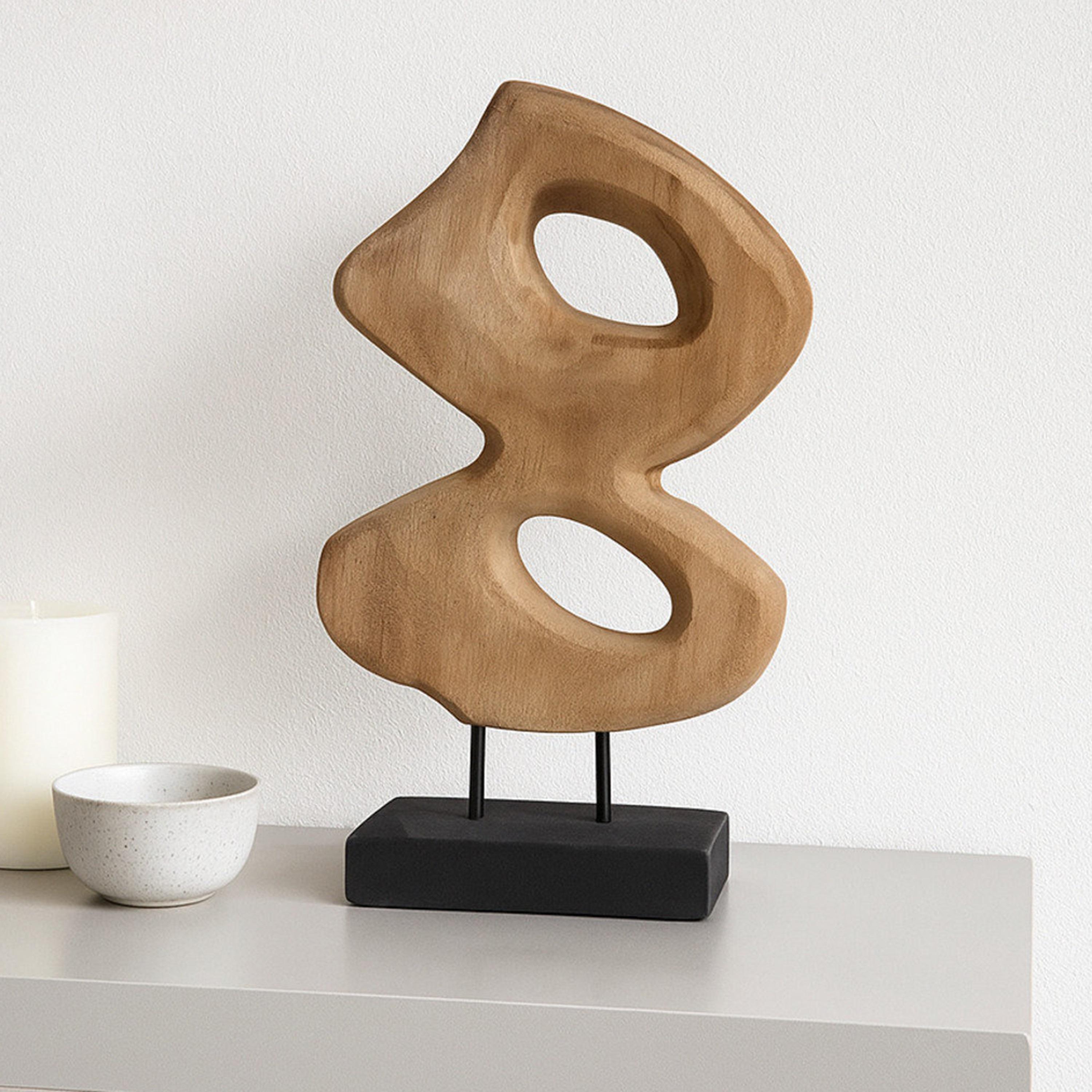 منحوتة تجريدية حديثة خشبية سوداء من ماريا هومز-household-decor-decorativeobjectsandsculptures-image-2