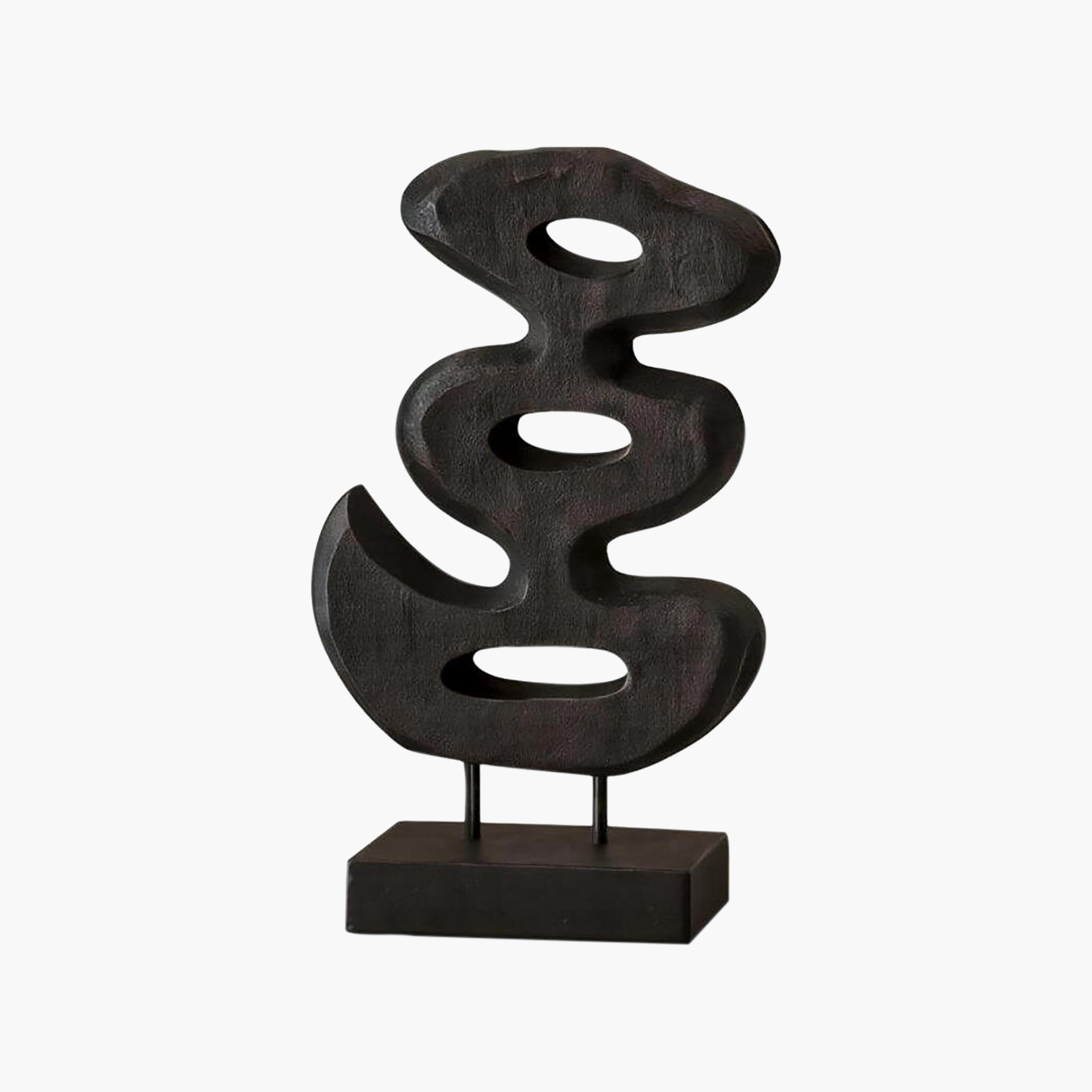 Maria Homes Modern Black Wooden Abstract Sculpture-household-decor-decorativeobjectsandsculptures-image-6
