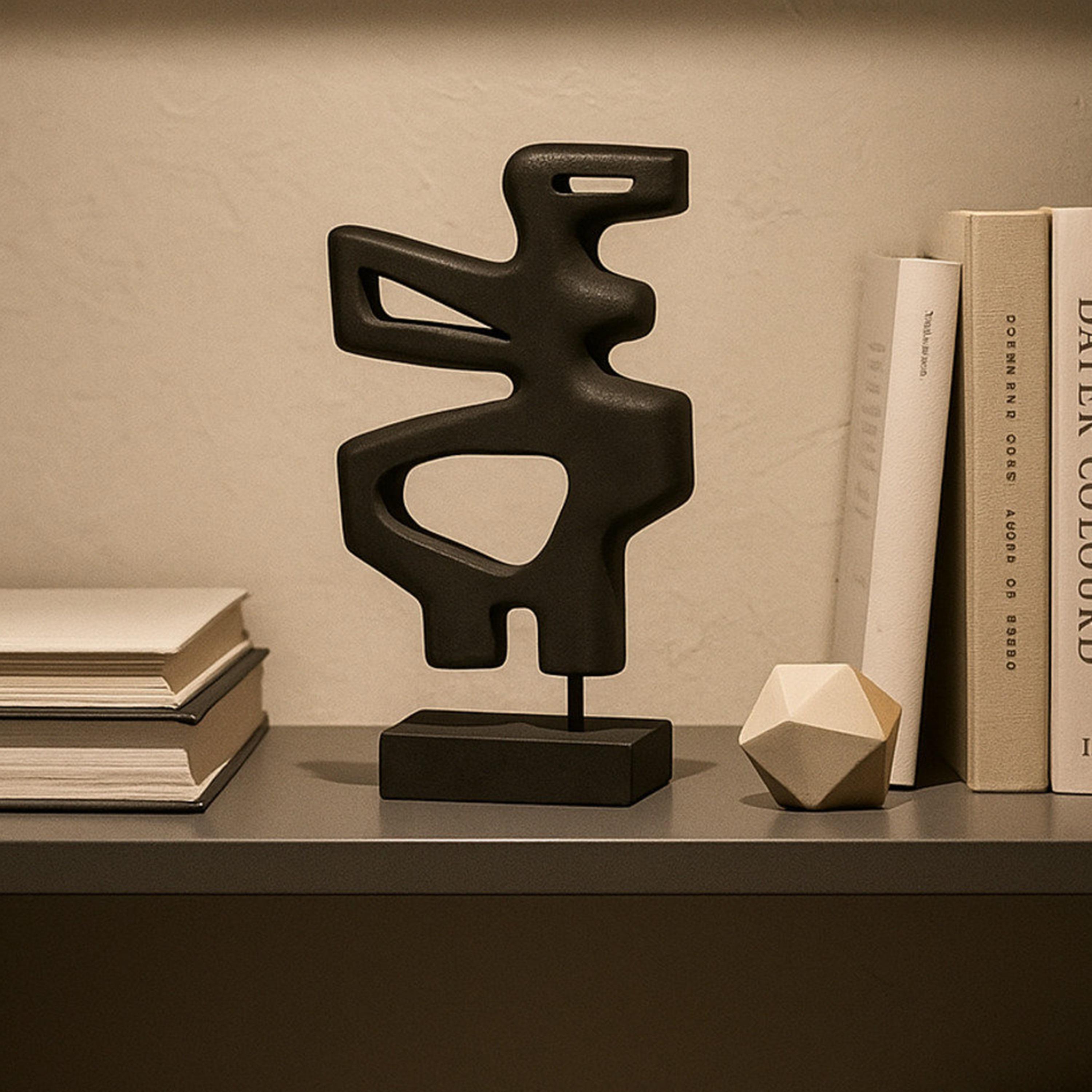 منحوتة تجريدية خشبية سوداء بتصميم عصري من ماريا هومز-household-decor-decorativeobjectsandsculptures-image-4