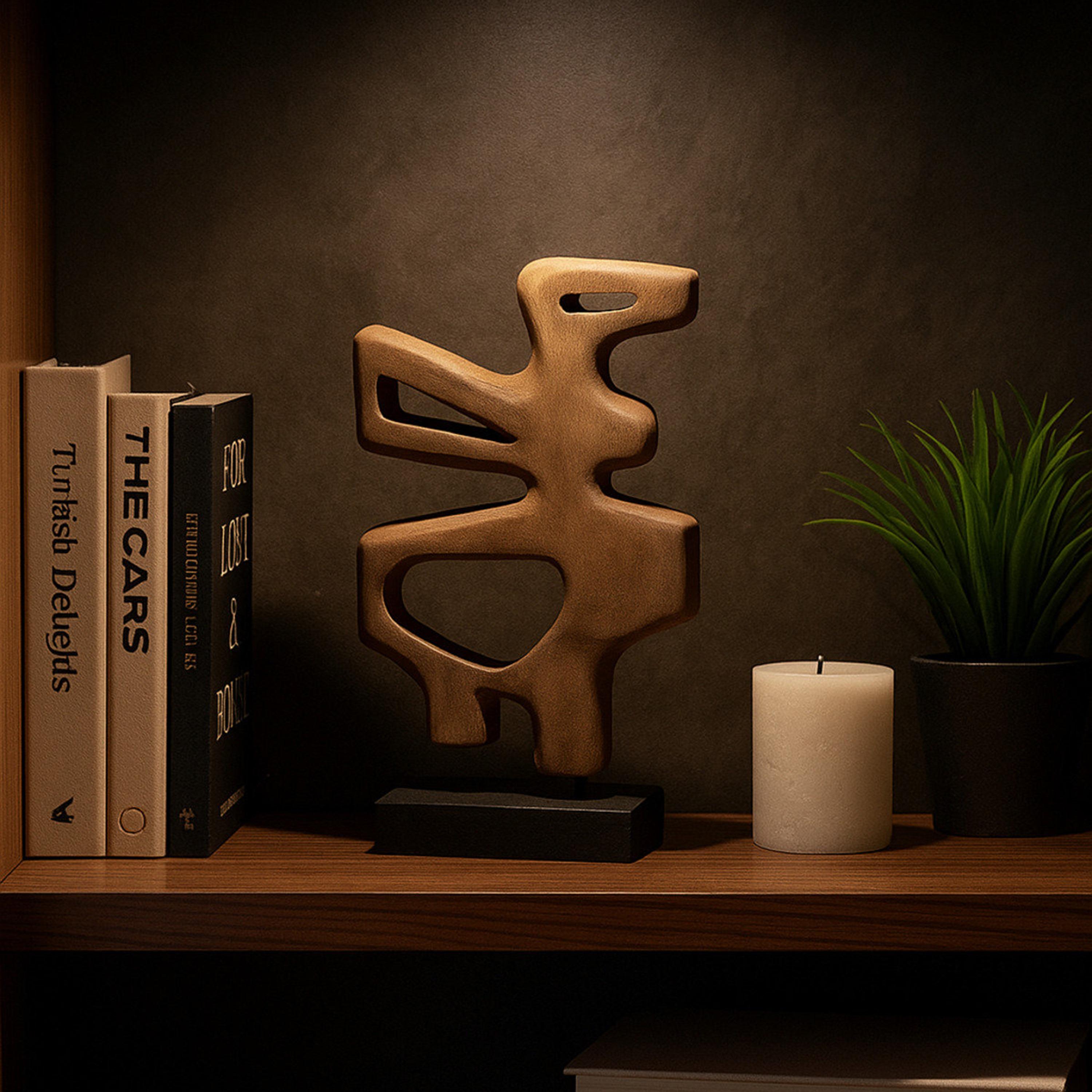 منحوتة تجريدية خشبية سوداء بتصميم عصري من ماريا هومز-household-decor-decorativeobjectsandsculptures-image-3