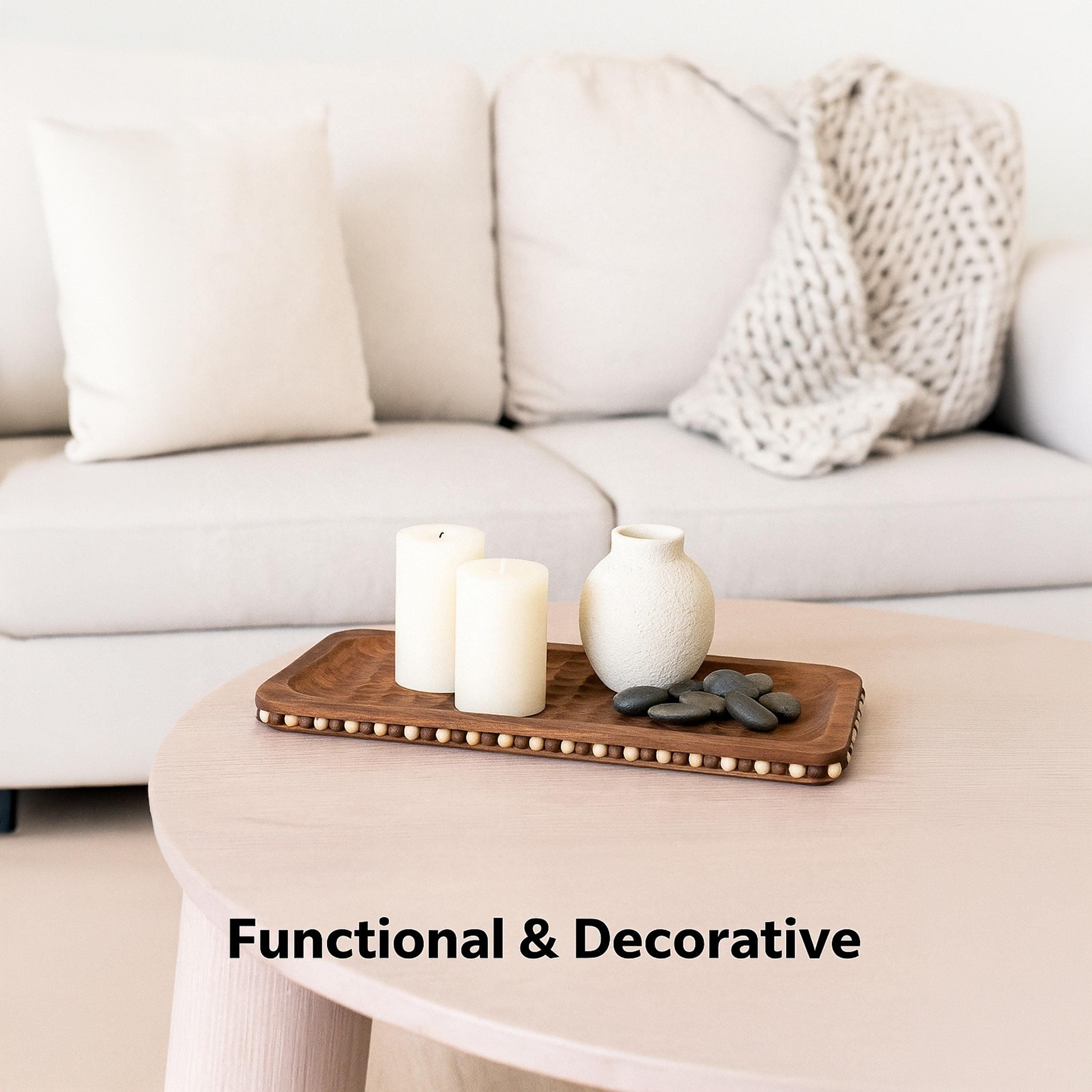 صينية تقديم ديكور مستطيلة خشبية سوداء بتصميم عصري من ماريا هومز-household-decor-boxesandtrays-image-2