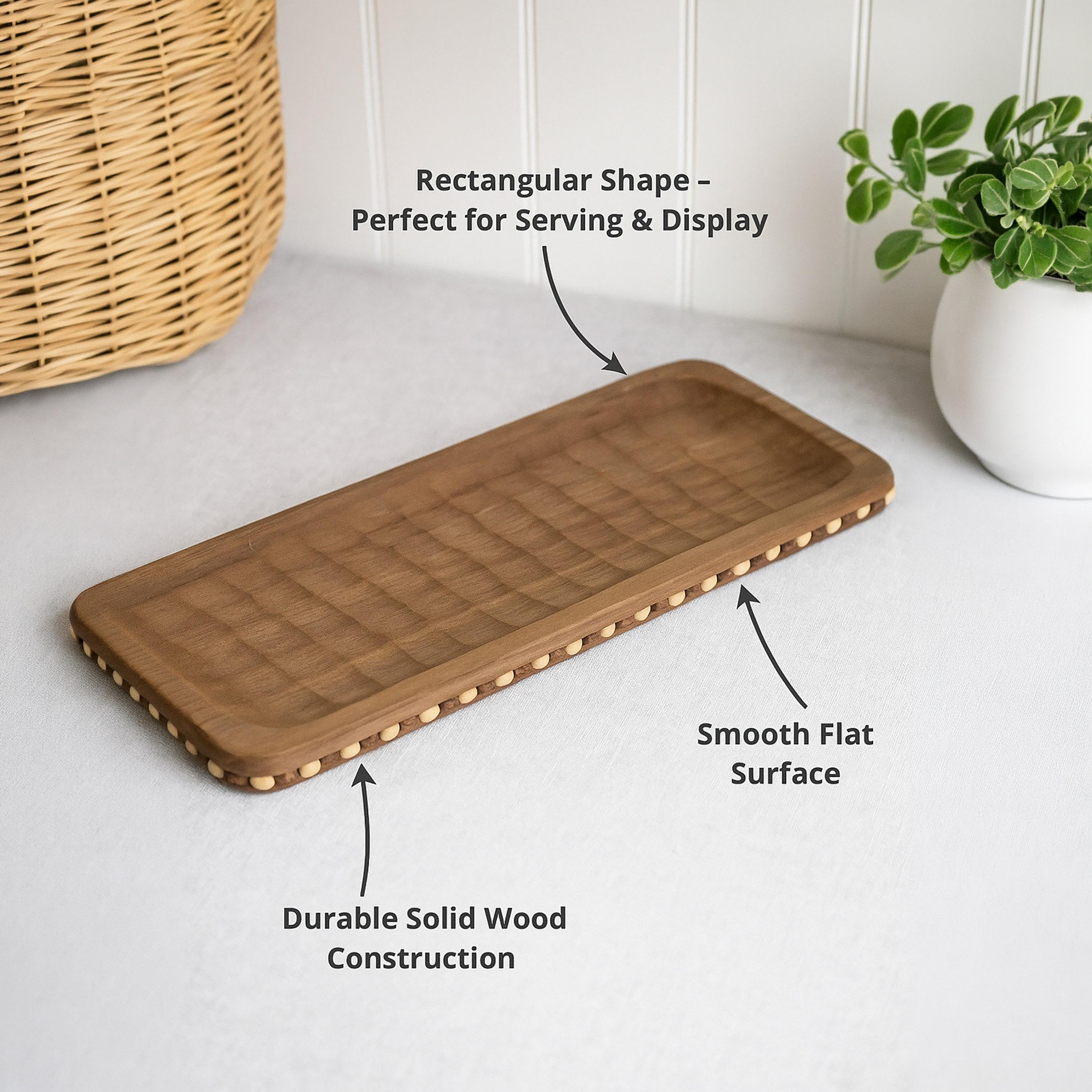 صينية تقديم ديكور مستطيلة خشبية سوداء بتصميم عصري من ماريا هومز-household-decor-boxesandtrays-image-5