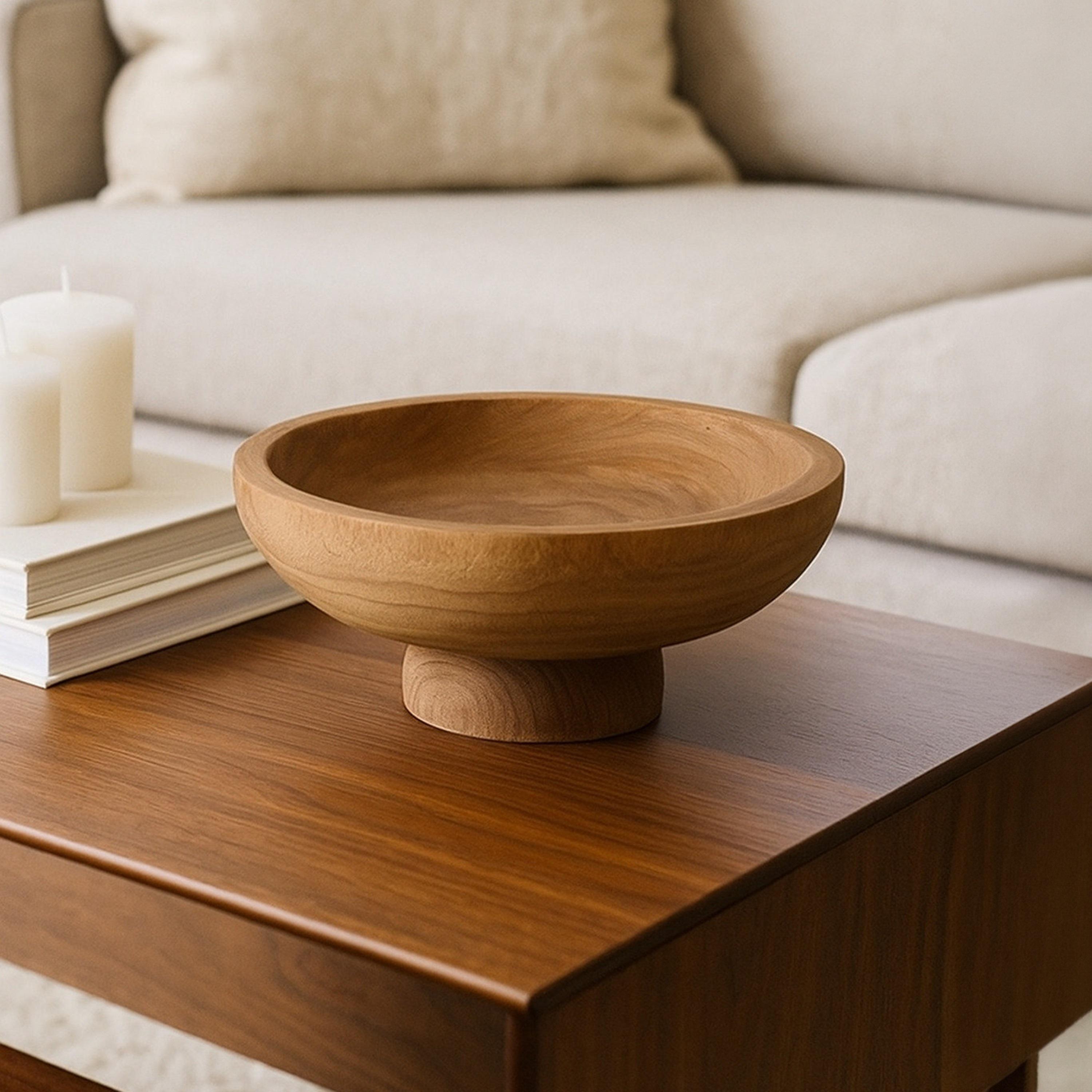 وعاء ديكور خشبي أسود عصري من ماريا هومز-household-decor-vasesandbowls-image-1