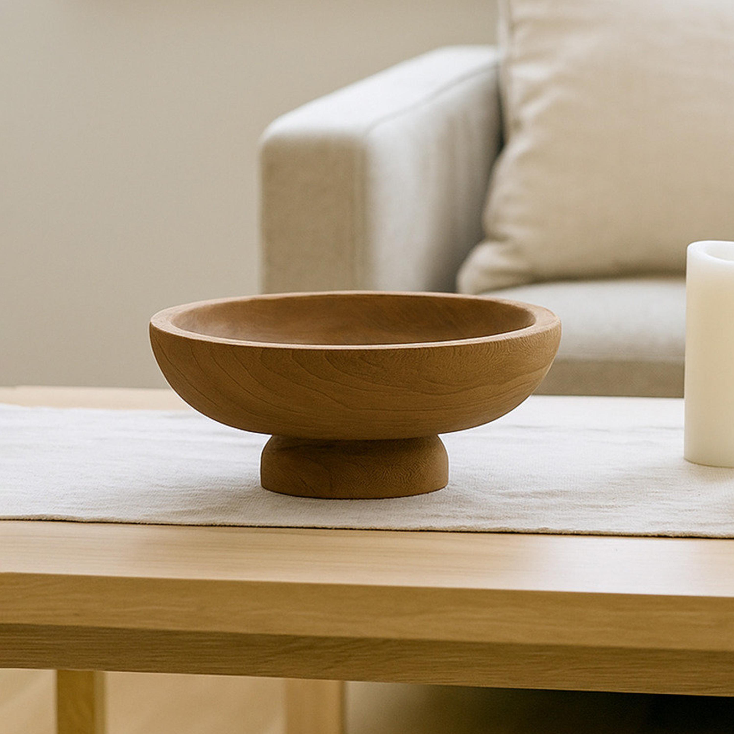 وعاء ديكور خشبي أسود عصري من ماريا هومز-household-decor-vasesandbowls-image-2