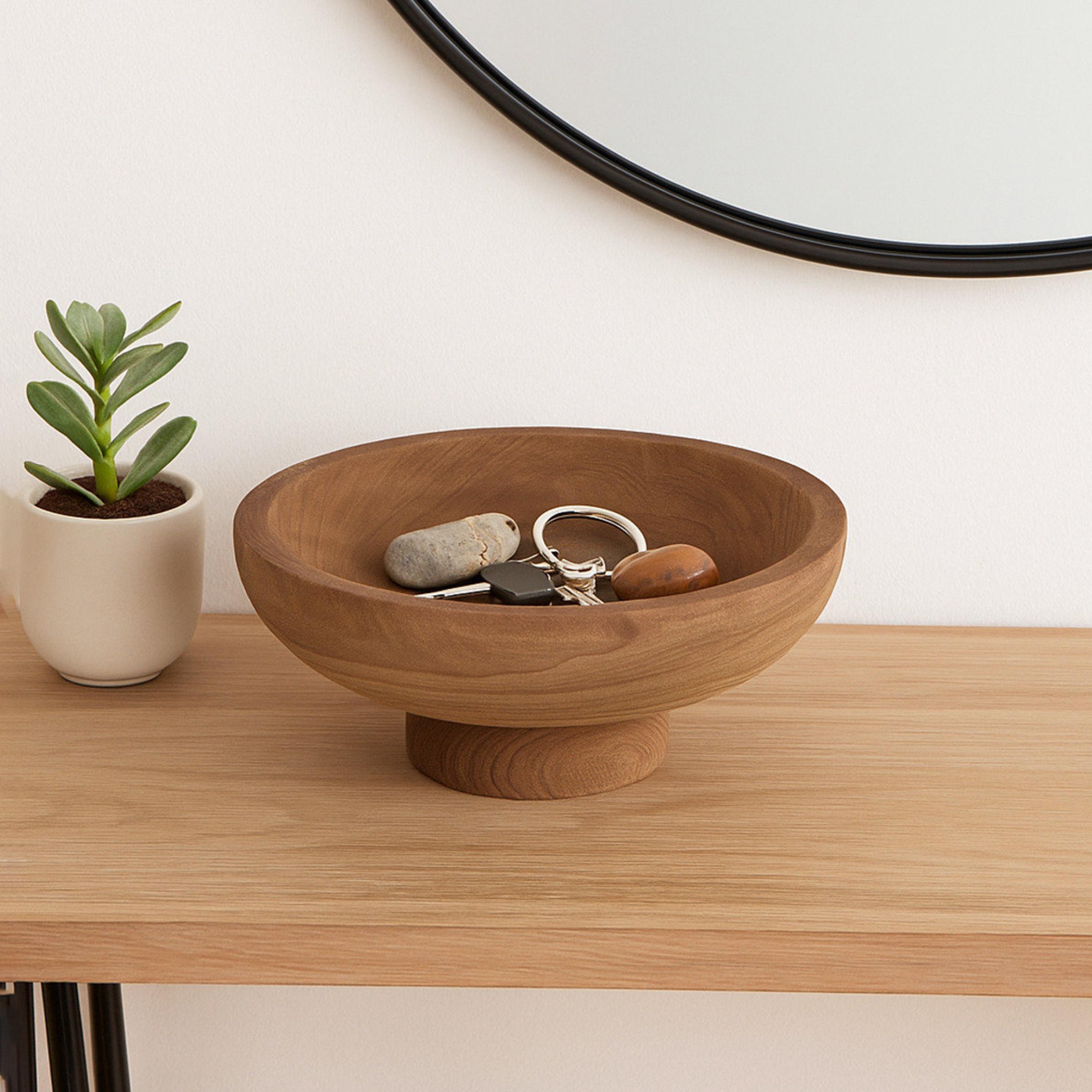 وعاء ديكور خشبي أسود عصري من ماريا هومز-household-decor-vasesandbowls-image-3