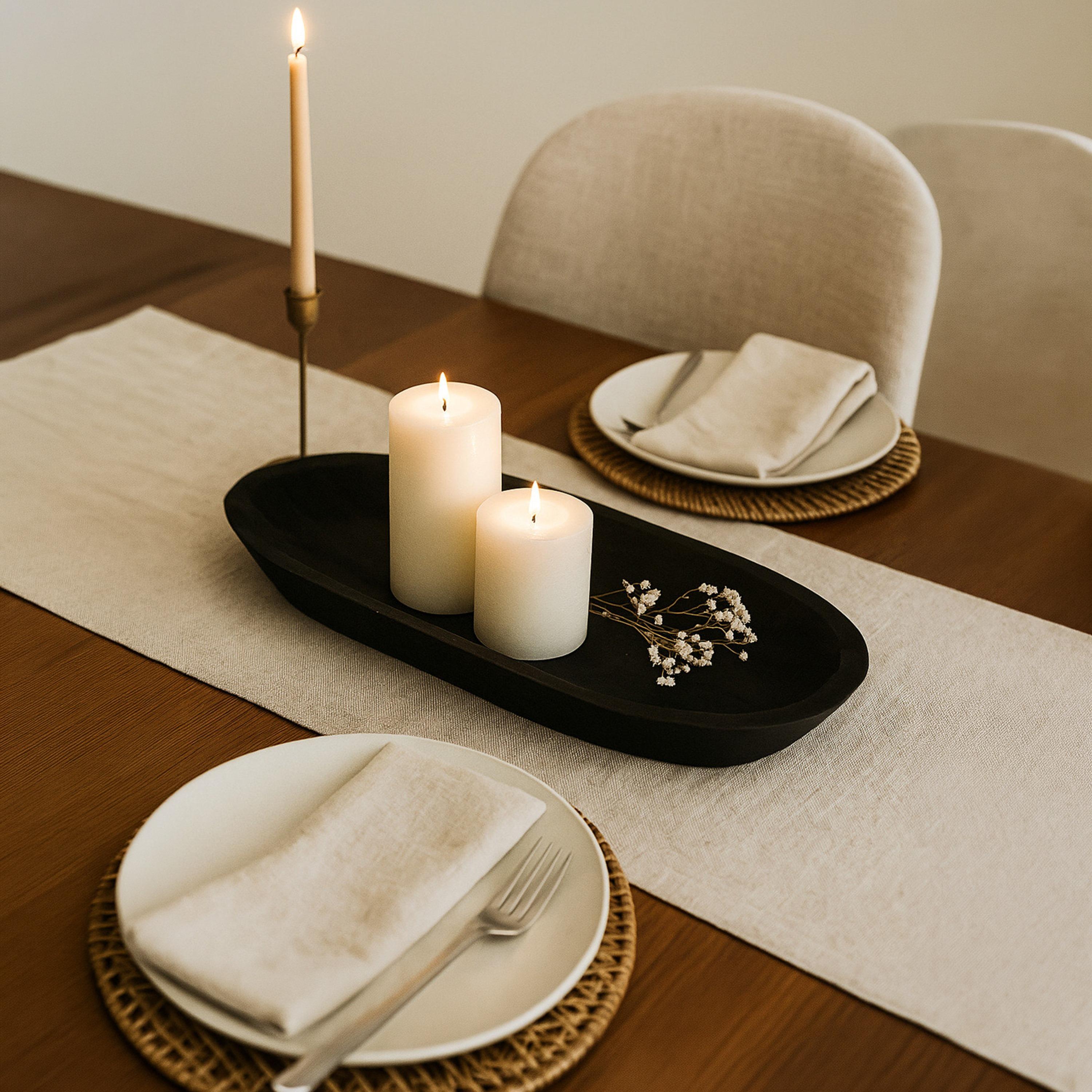 صينية تقديم ديكور خشبية مستطيلة الشكل سوداء عصرية من ماريا هومز-household-decor-boxesandtrays-image-4
