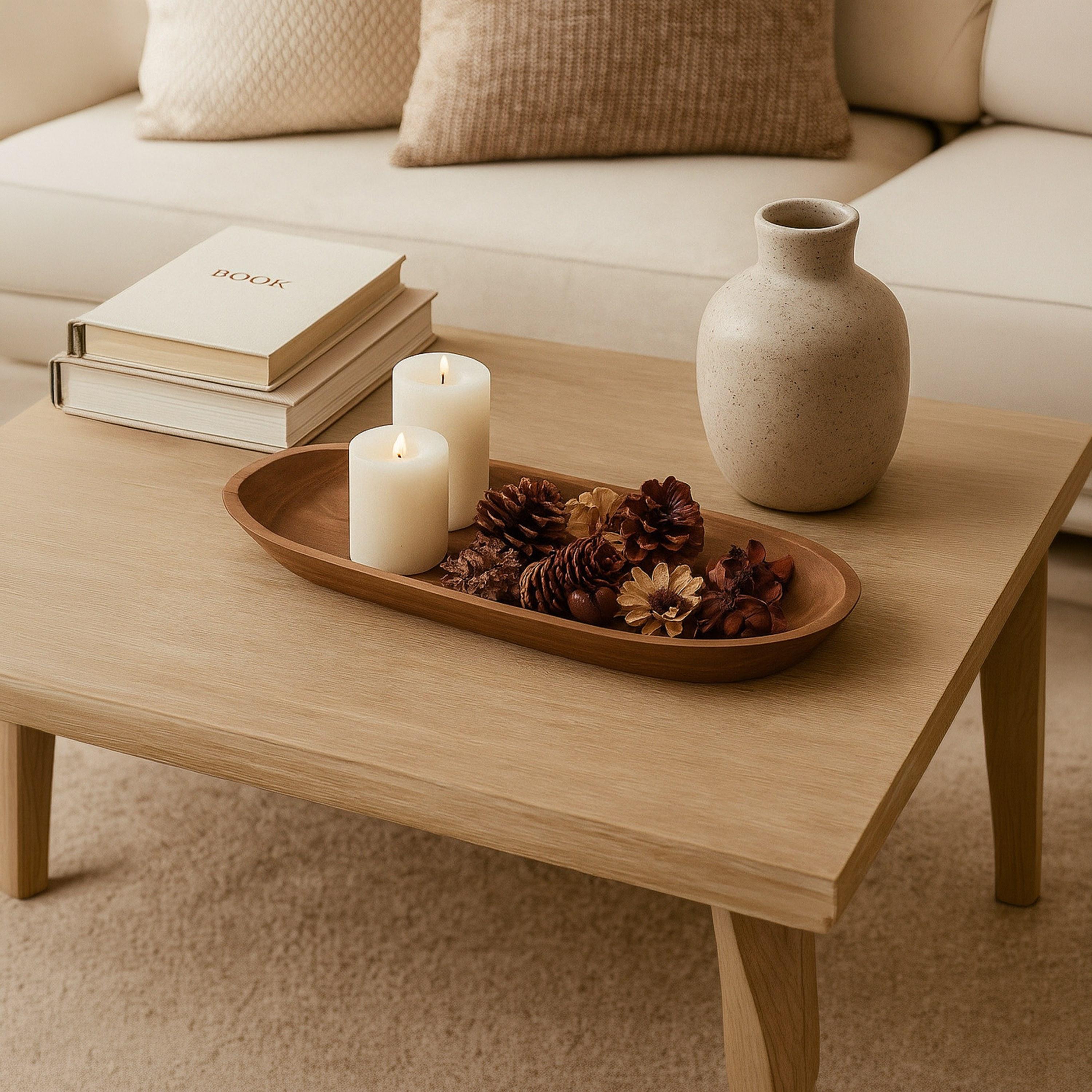 صينية تقديم ديكور خشبية مستطيلة الشكل سوداء عصرية من ماريا هومز-household-decor-boxesandtrays-image-1