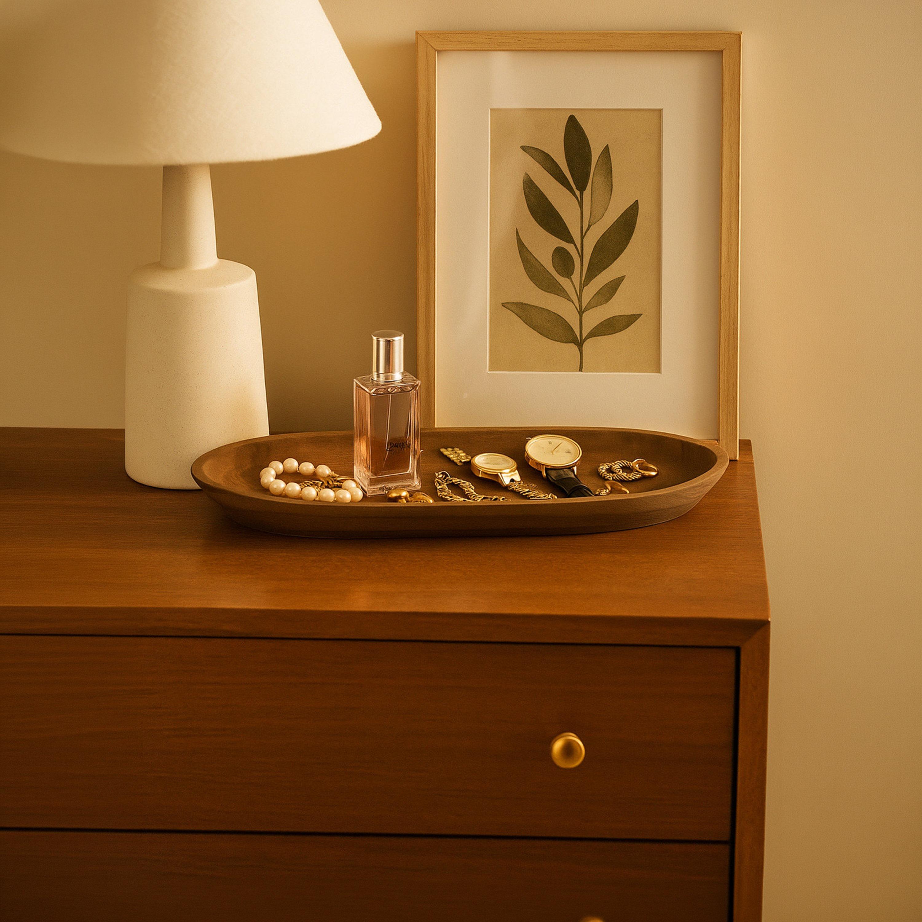 صينية تقديم ديكور خشبية مستطيلة الشكل سوداء عصرية من ماريا هومز-household-decor-boxesandtrays-image-2
