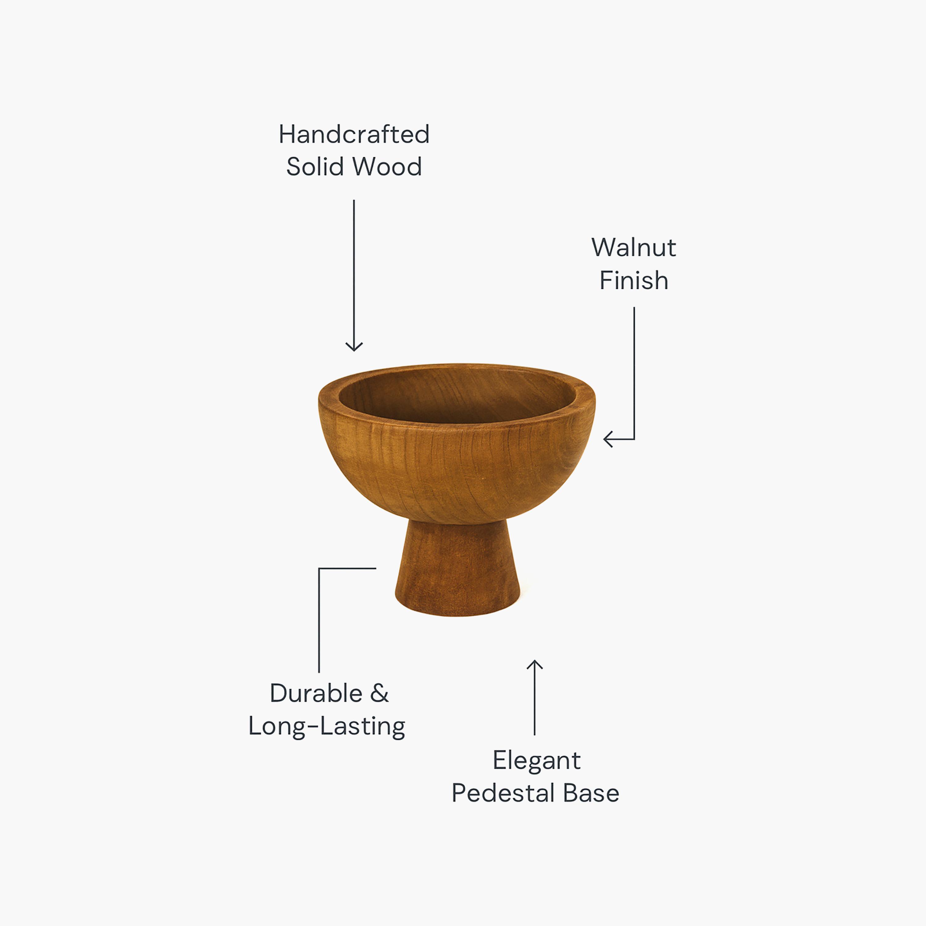 وعاء بقاعدة خشبية بتصميم عصري أسود من ماريا هومز-household-decor-vasesandbowls-image-5