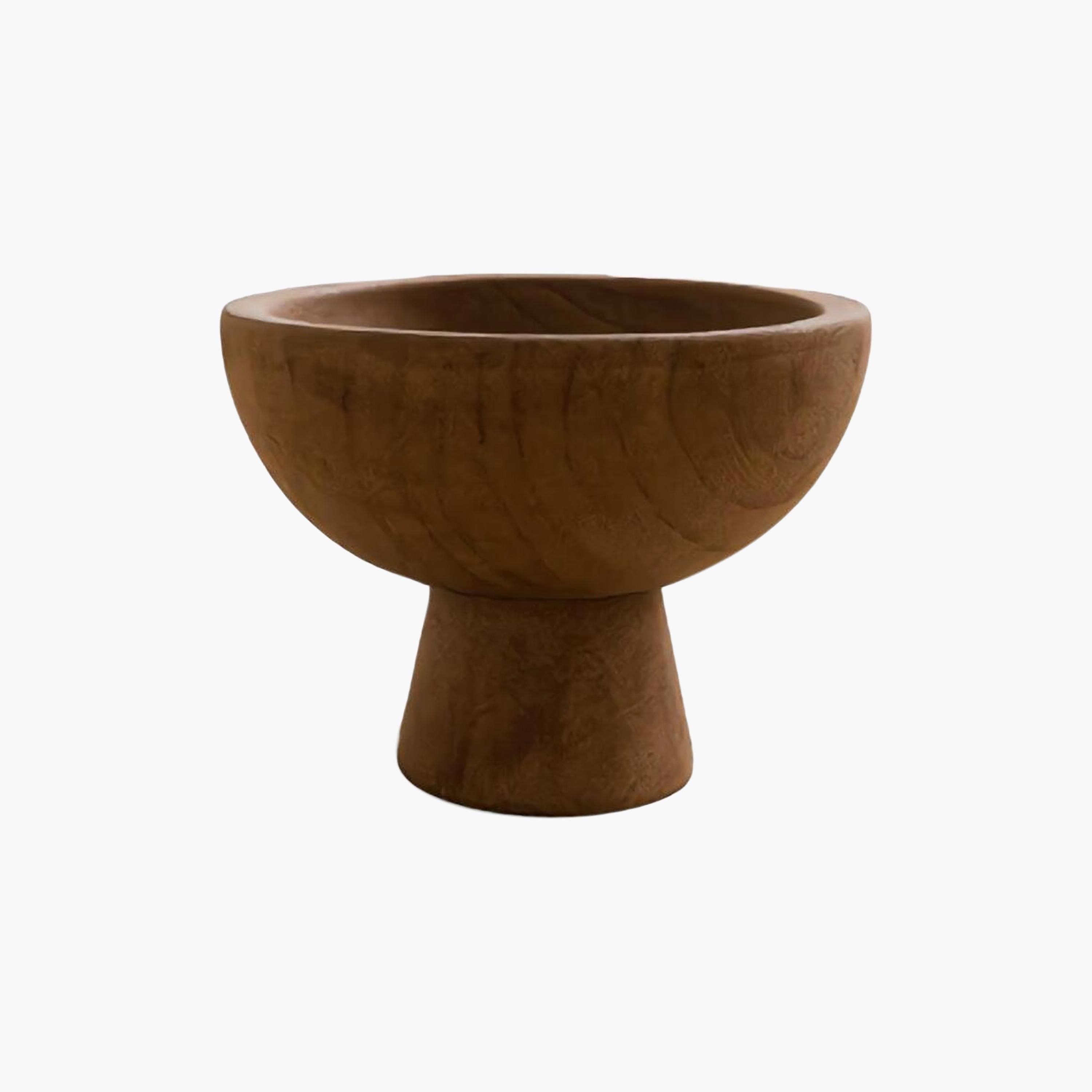 وعاء بقاعدة خشبية بتصميم عصري أسود من ماريا هومز-household-decor-vasesandbowls-image-6