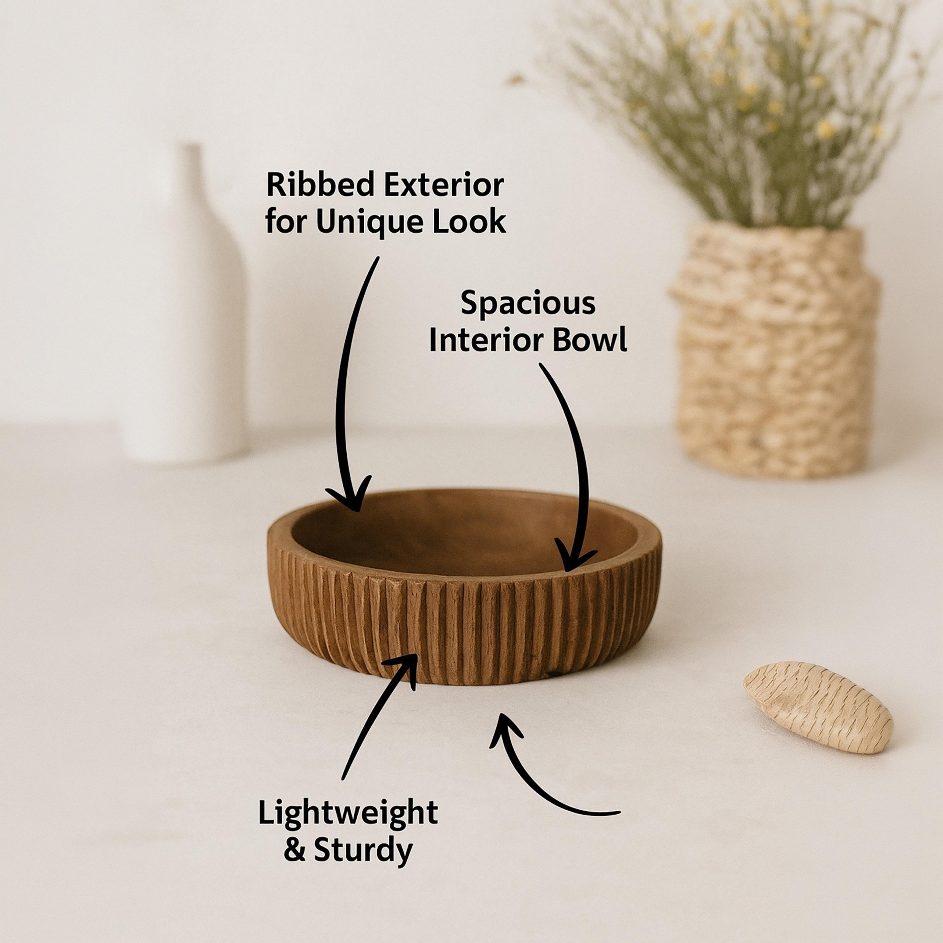 وعاء ديكور خشبي أسود عصري من ماريا هومز-household-decor-vasesandbowls-image-5