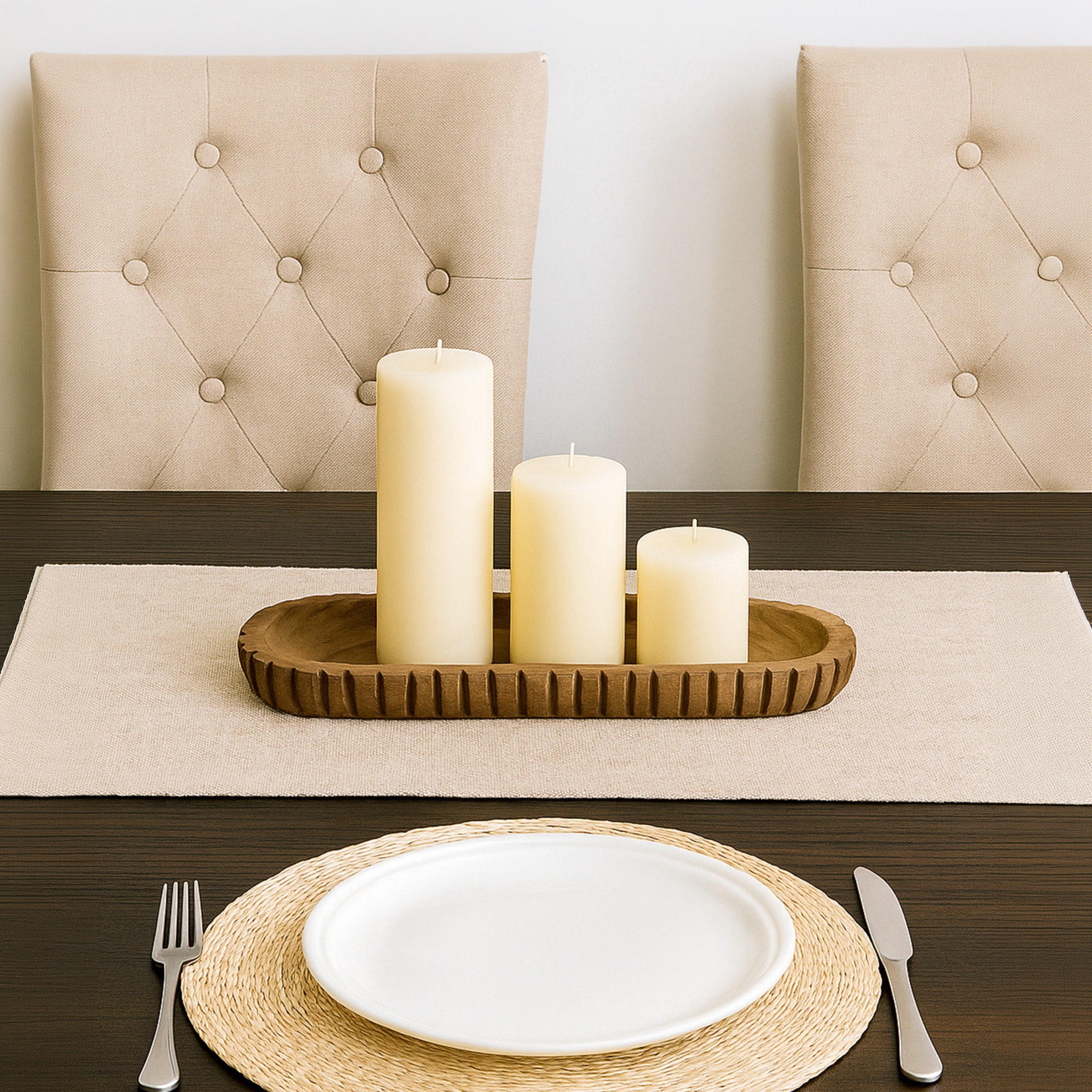 صينية تقديم ديكور بيضاوية خشبية سوداء عصرية من ماريا هومز-household-decor-boxesandtrays-image-4