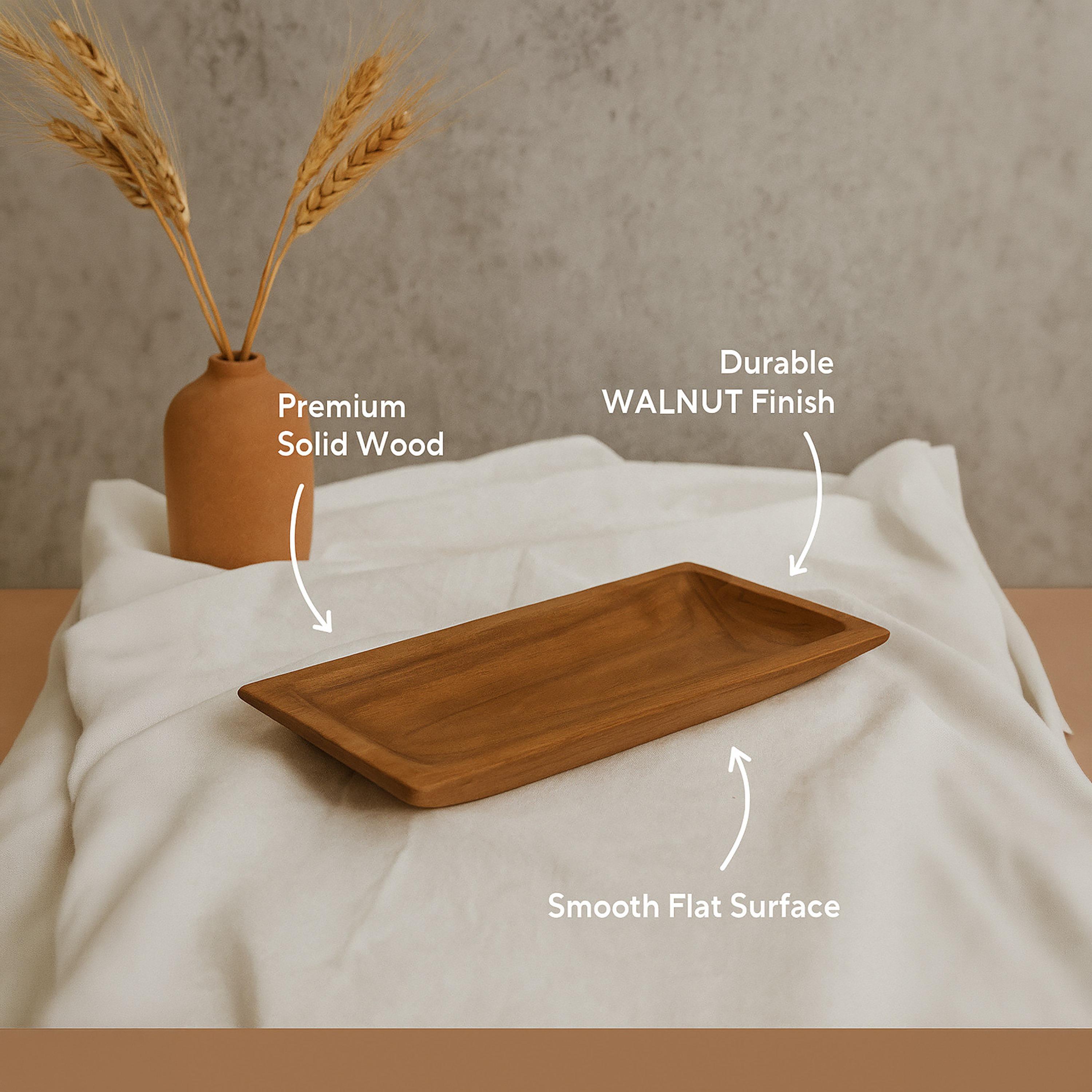 صينية تقديم ديكور مستطيلة خشبية سوداء بتصميم عصري من ماريا هومز-household-decor-boxesandtrays-image-4