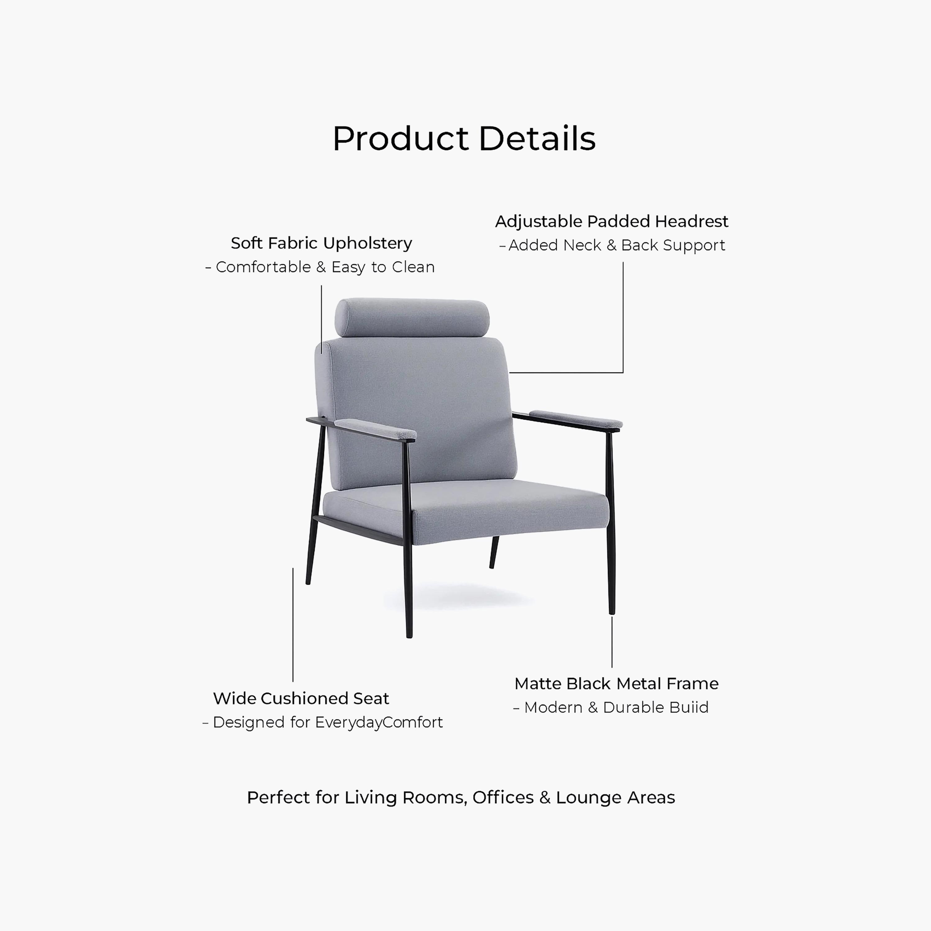 Maria Homes Padded Arm Chair-furniture-sofaandseating-armchairs-image-4