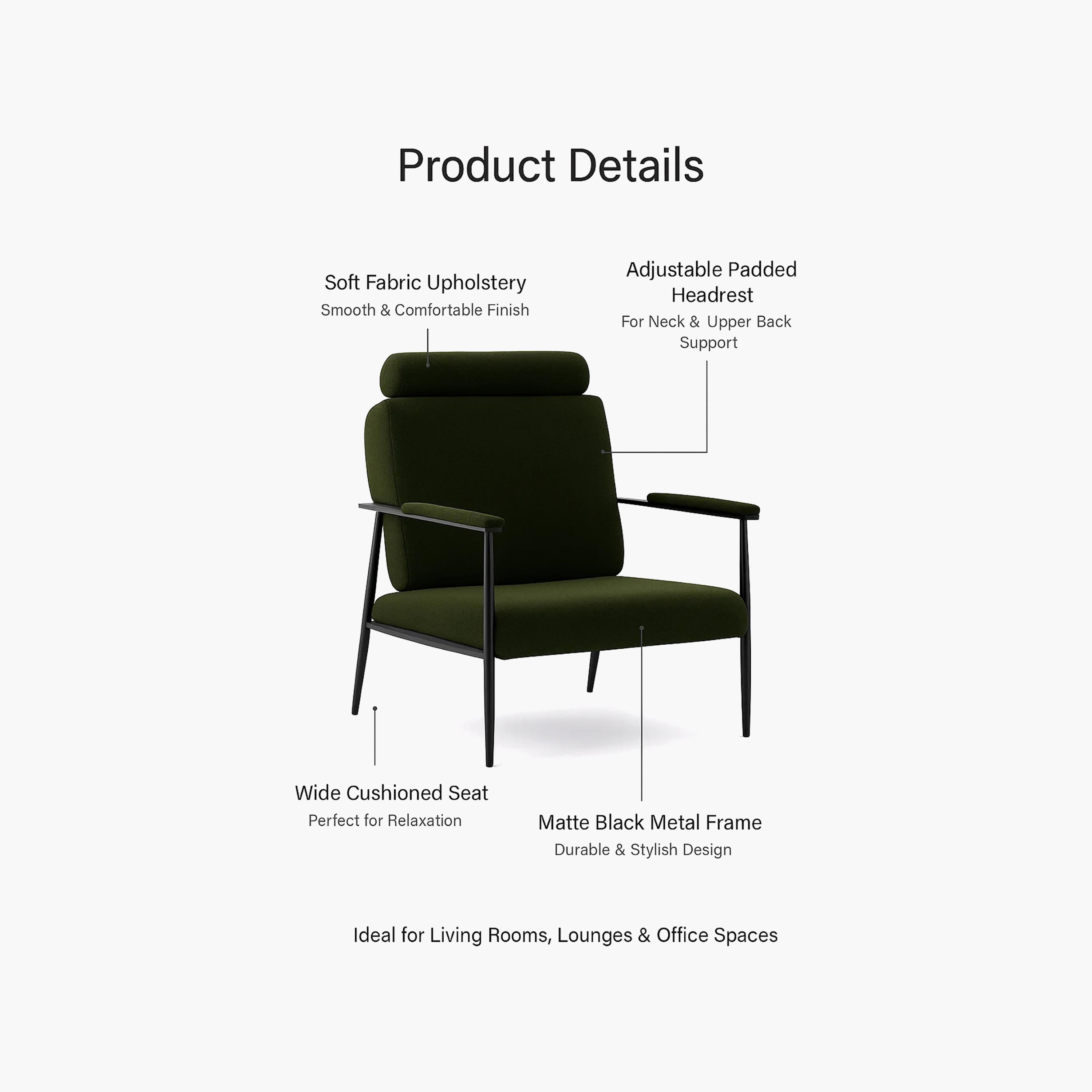 Maria Homes Padded Arm Chair-furniture-sofaandseating-armchairs-image-4