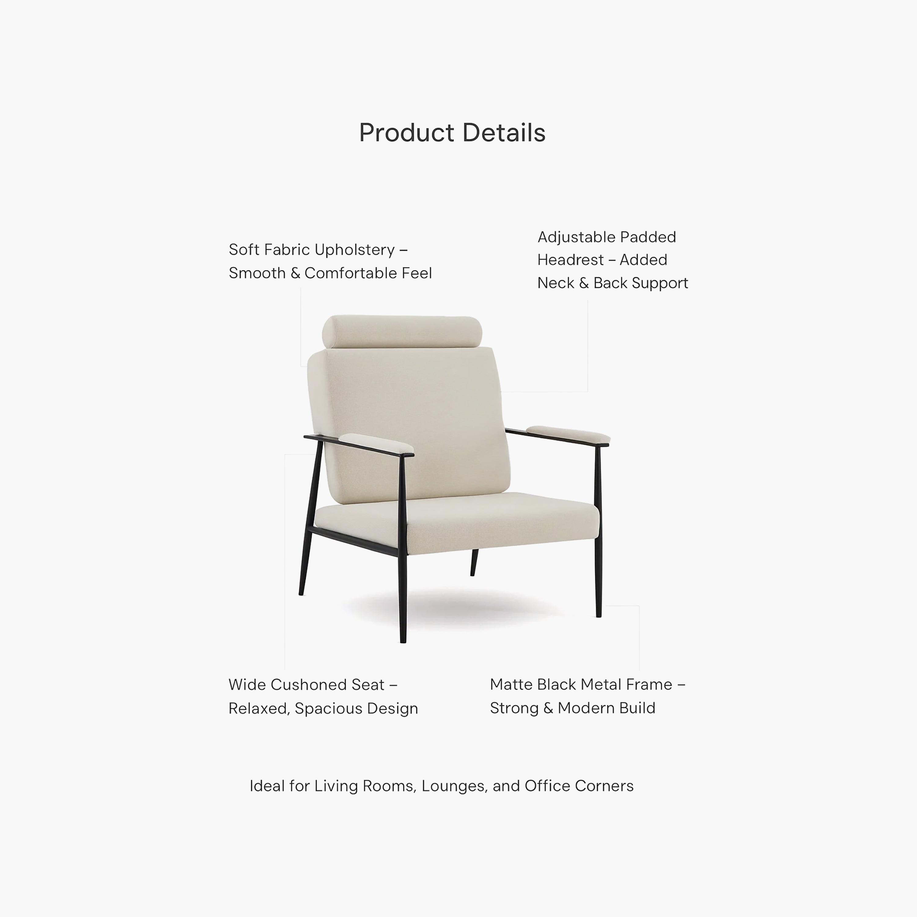 Maria Homes Padded Arm Chair-furniture-sofaandseating-armchairs-image-4
