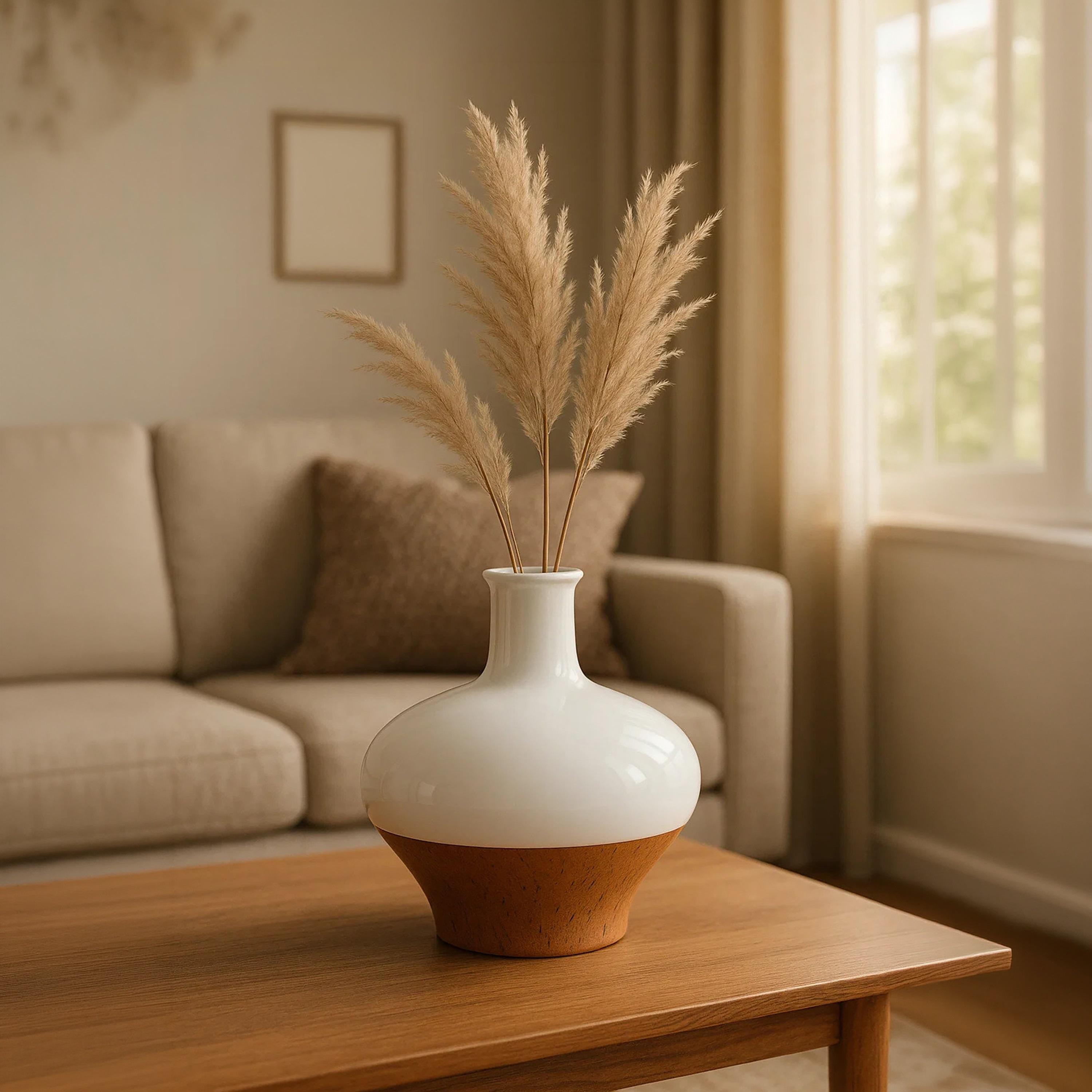 مزهرية سيراميك متعددة الألوان بتأثير الفلين من ماريا هومز-household-decor-vasesandbowls-image-1