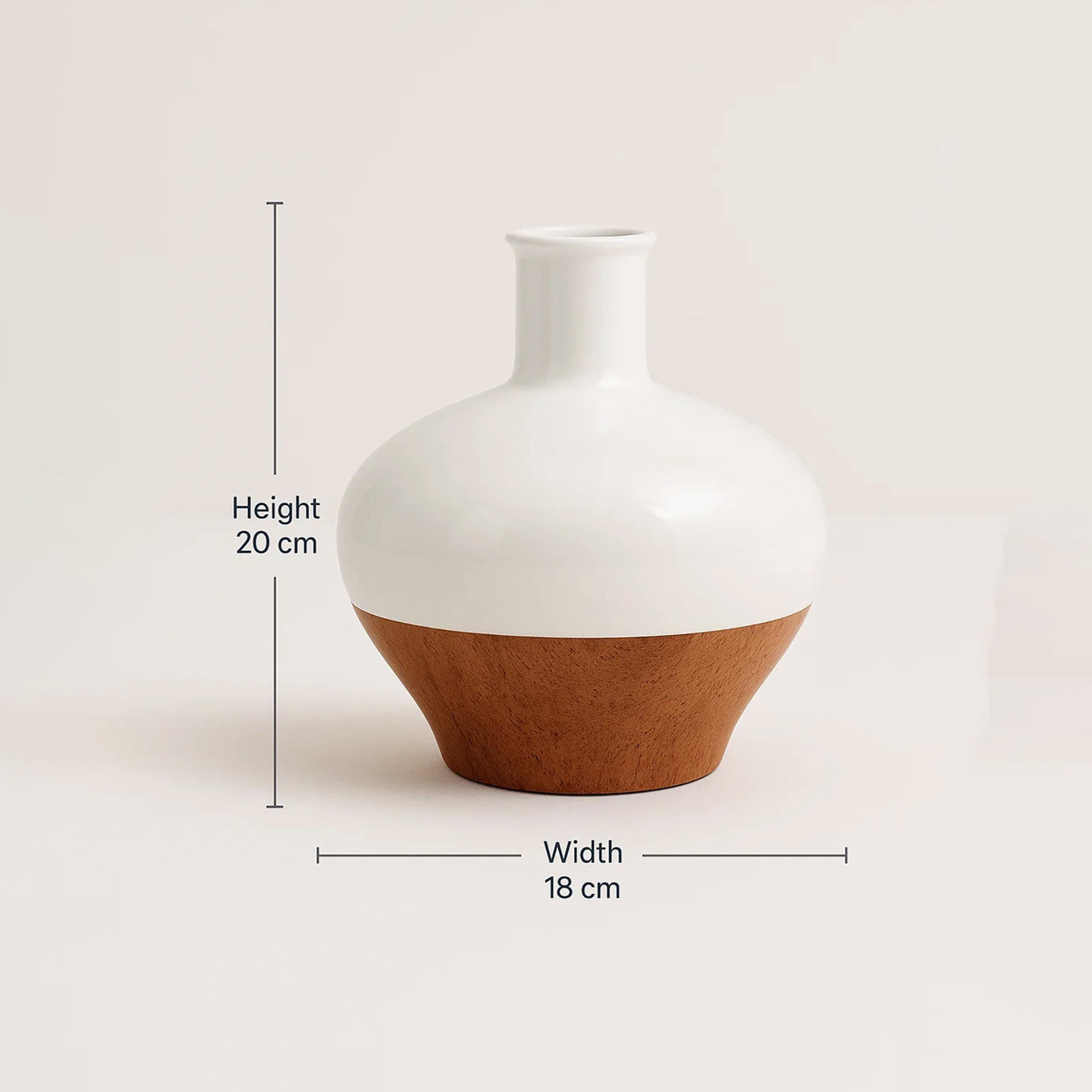 مزهرية سيراميك متعددة الألوان بتأثير الفلين من ماريا هومز-household-decor-vasesandbowls-image-6