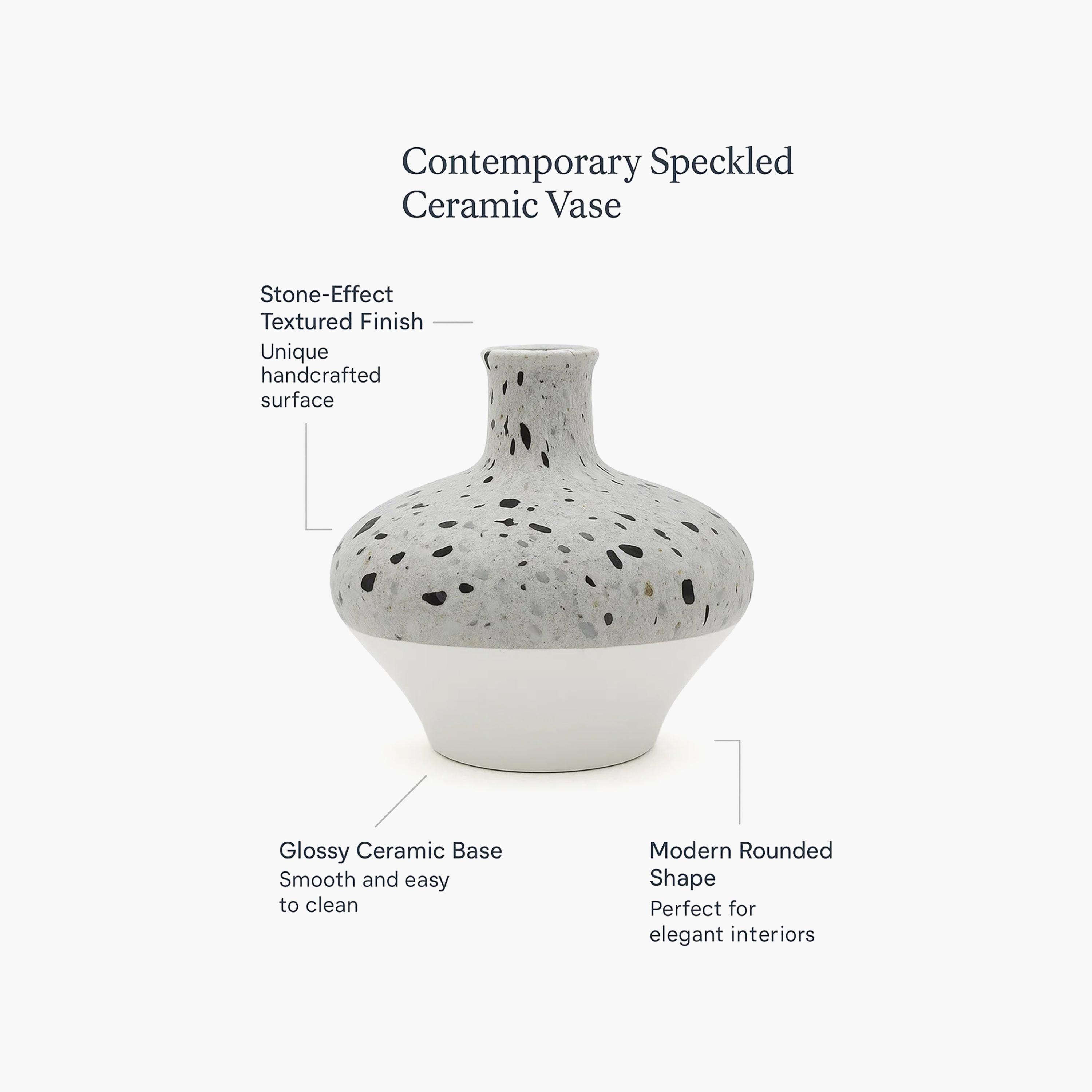 مزهرية سيراميك بنقشة تيرازو متعددة الألوان من ماريا هومز-household-decor-vasesandbowls-image-3