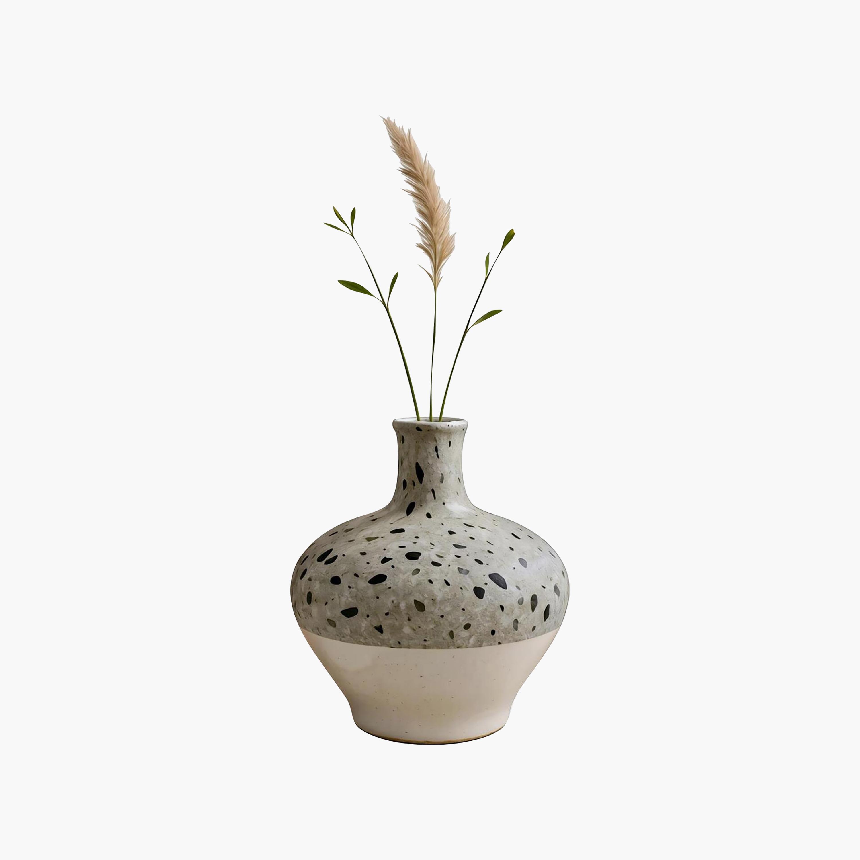مزهرية سيراميك بنقشة تيرازو متعددة الألوان من ماريا هومز-household-decor-vasesandbowls-image-4