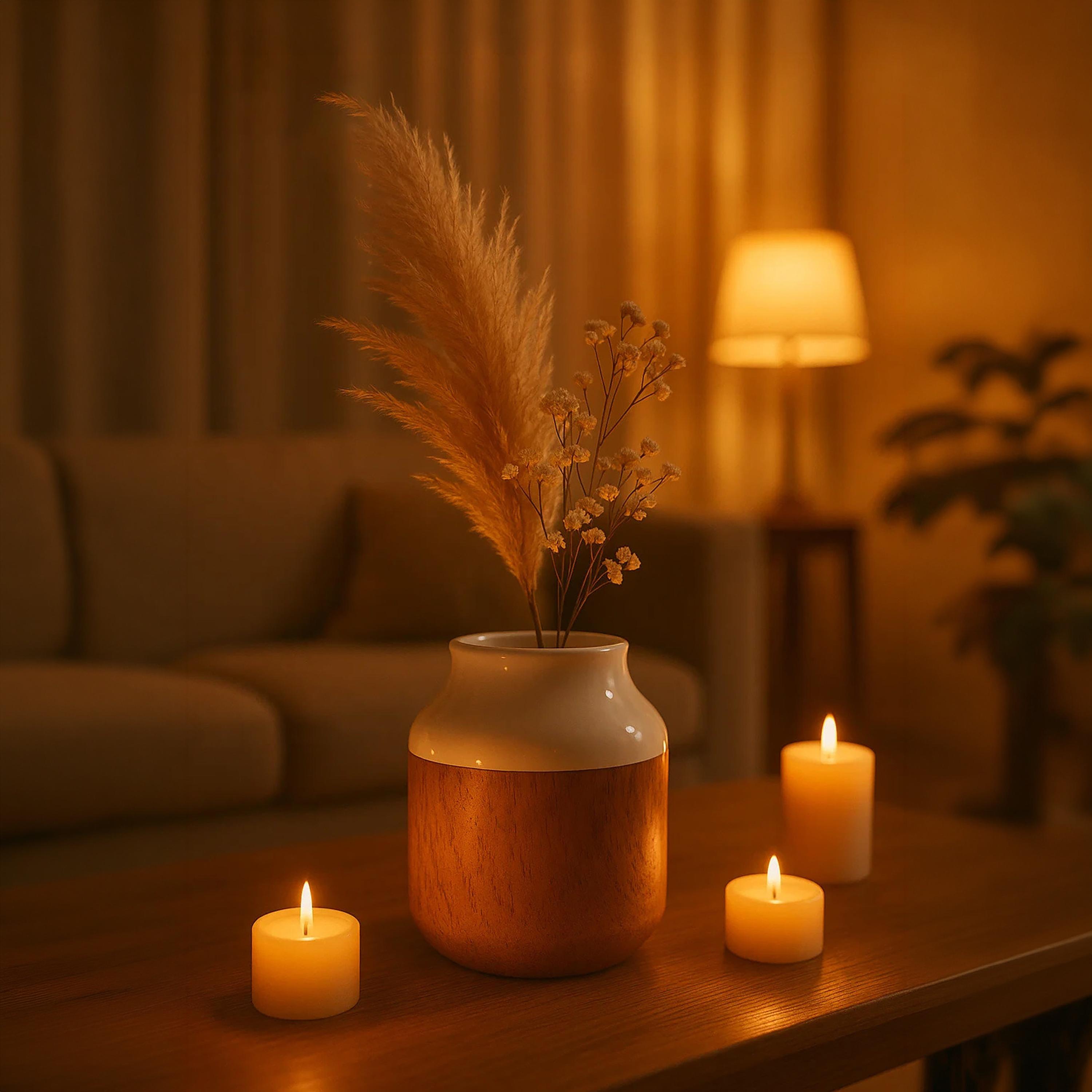 مزهرية سيراميك متعددة الألوان بتأثير الفلين من ماريا هومز-household-decor-vasesandbowls-image-2