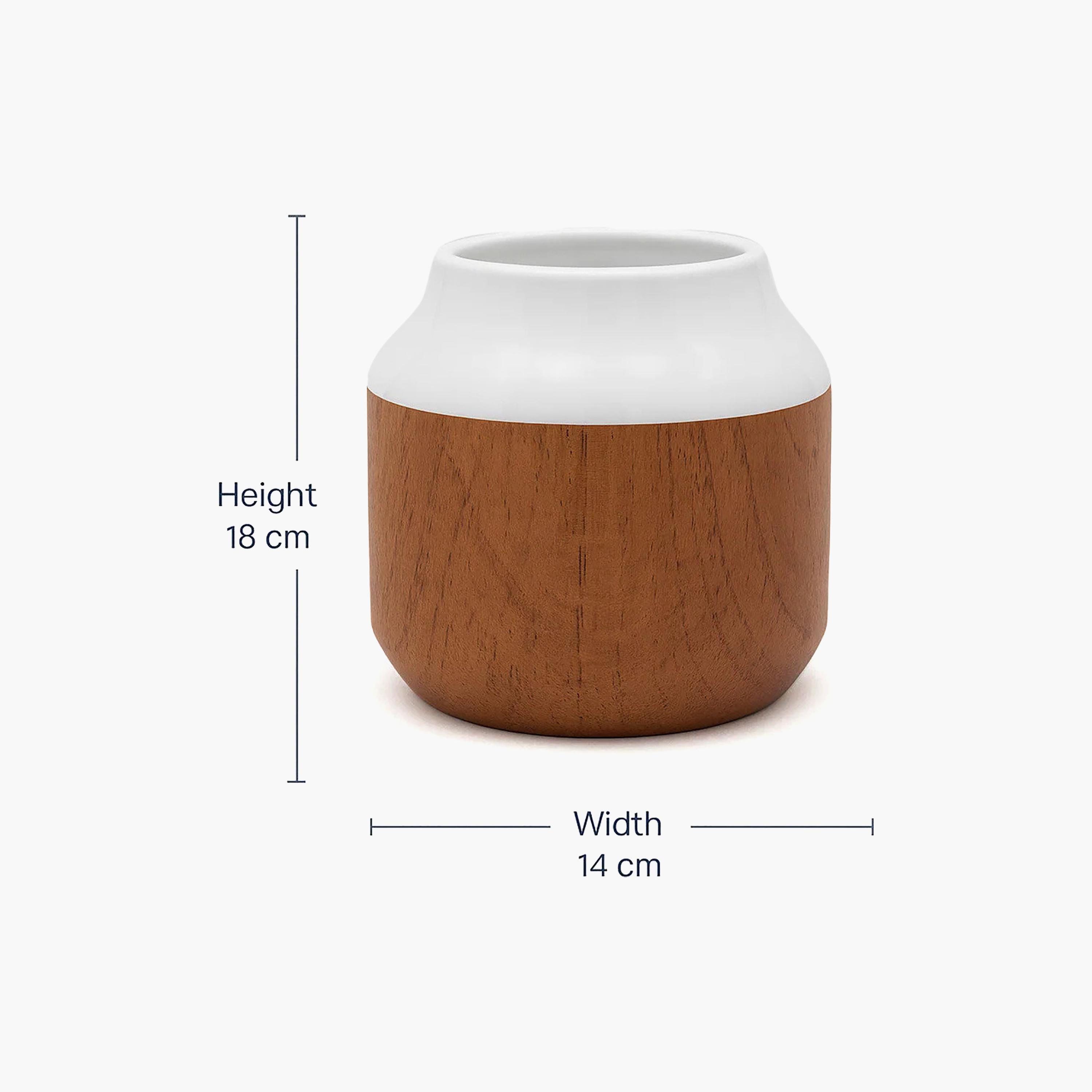 مزهرية سيراميك متعددة الألوان بتأثير الفلين من ماريا هومز-household-decor-vasesandbowls-image-6