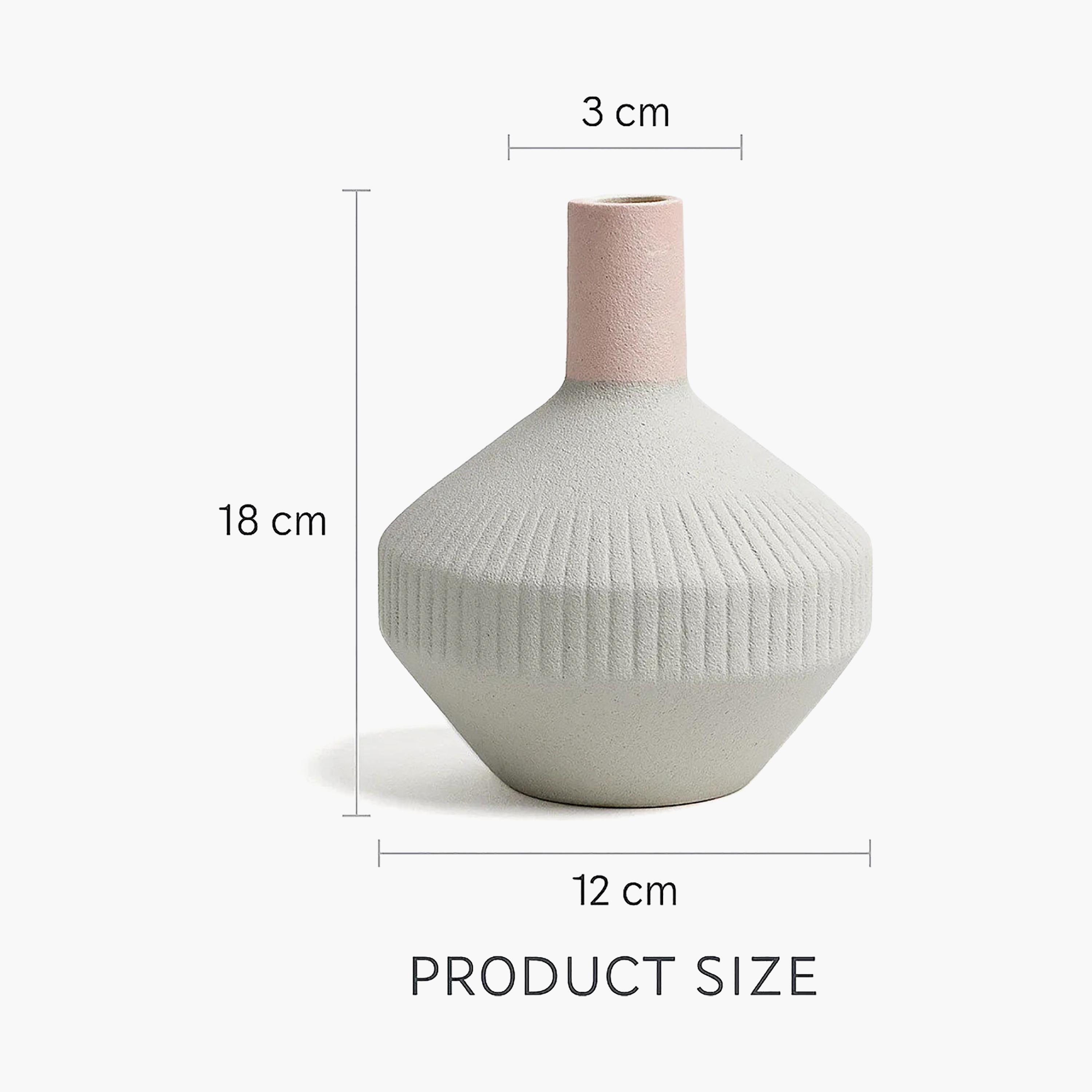 مزهرية سيراميك بملمس بارز متعددة الألوان من ماريا هومز-household-decor-vasesandbowls-image-4