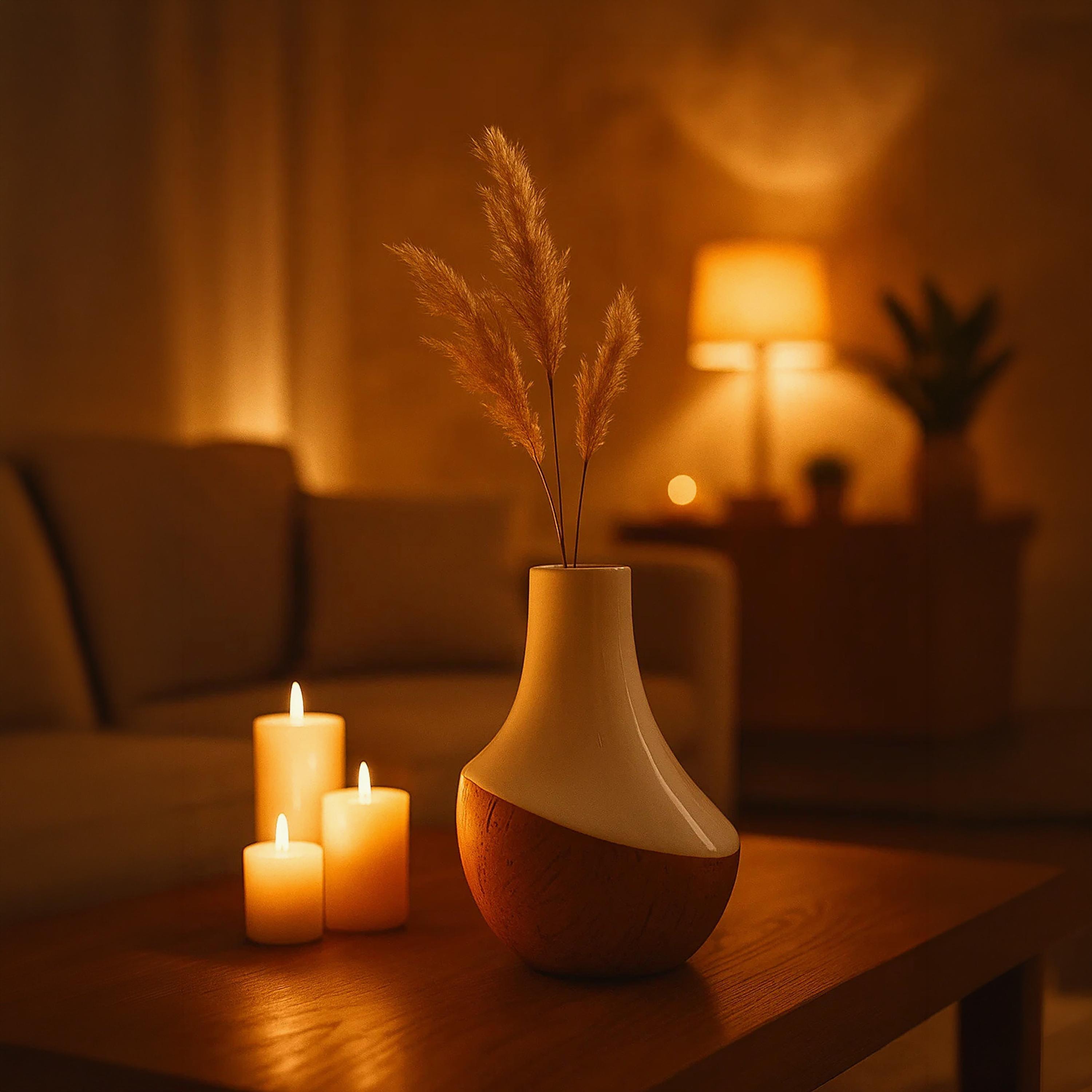 Maria Homes Multicolour Ceramic Cork-Effect Vase-household-decor-vasesandbowls-image-2